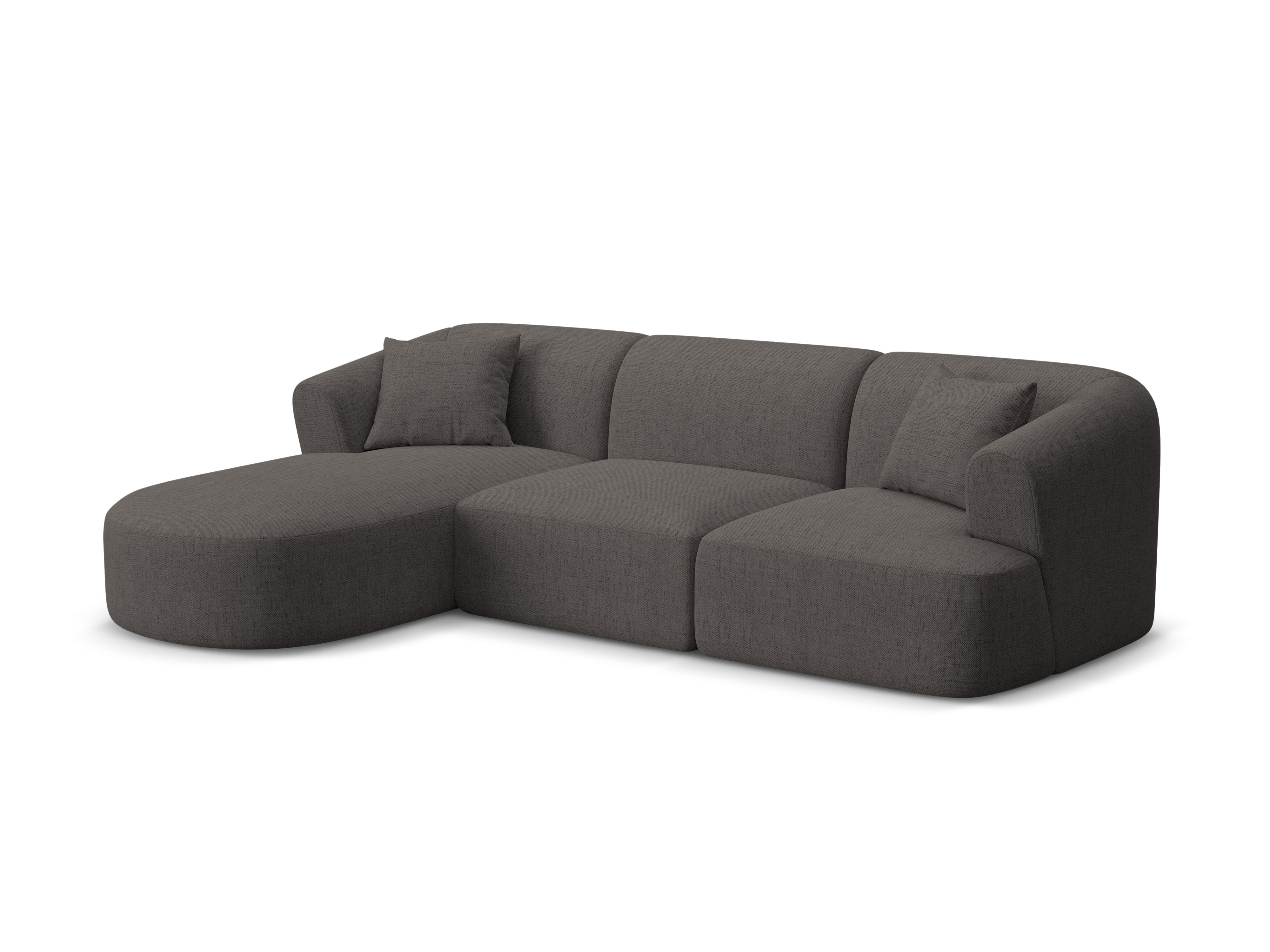 Linksseitige 4-Sitzer-CAMPI in grauem Chenille