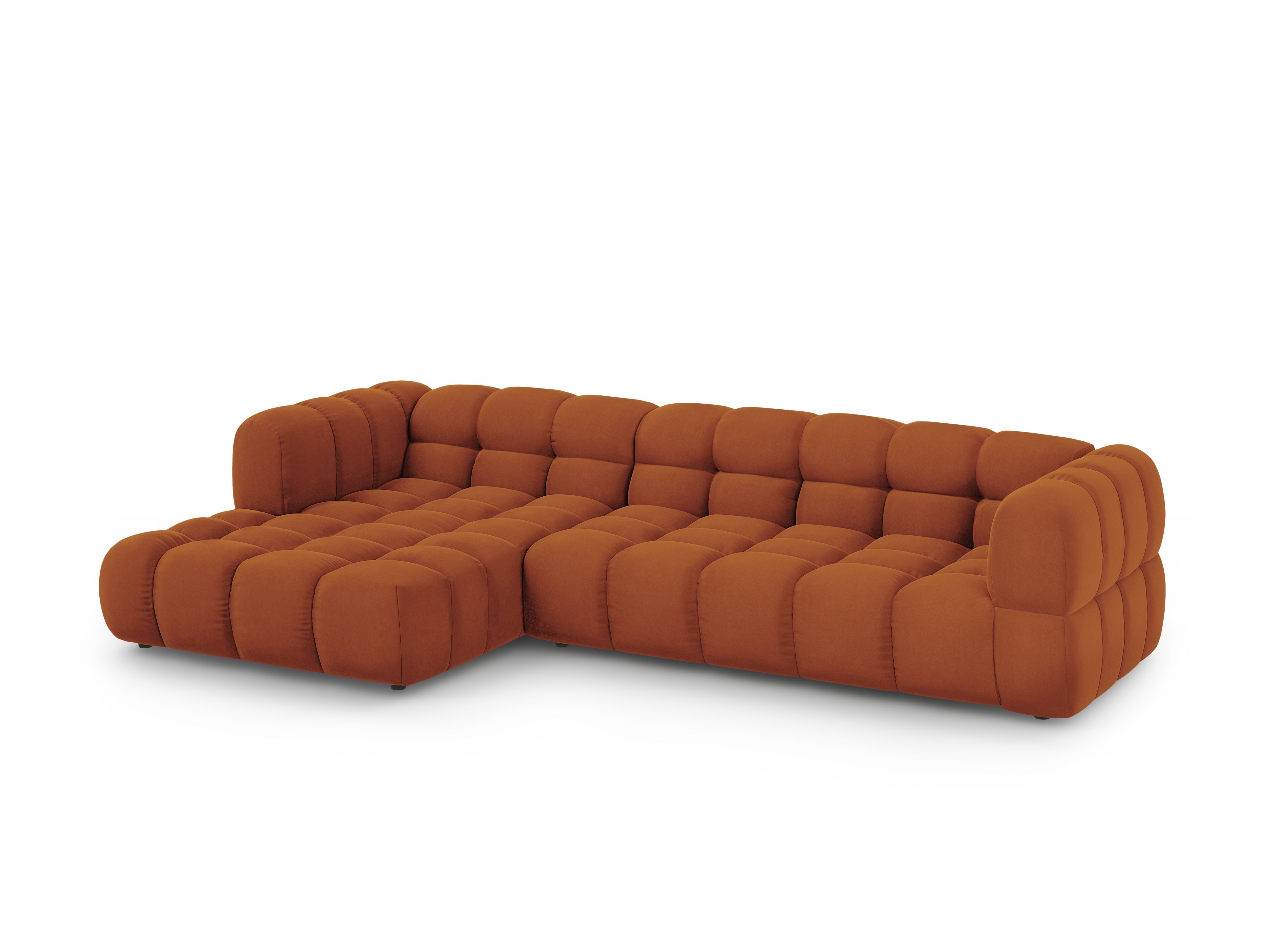 Narożnik aksamitny lewostronny 4-osobowy SKY terracotta Cosmopolitan Design Eye on Design