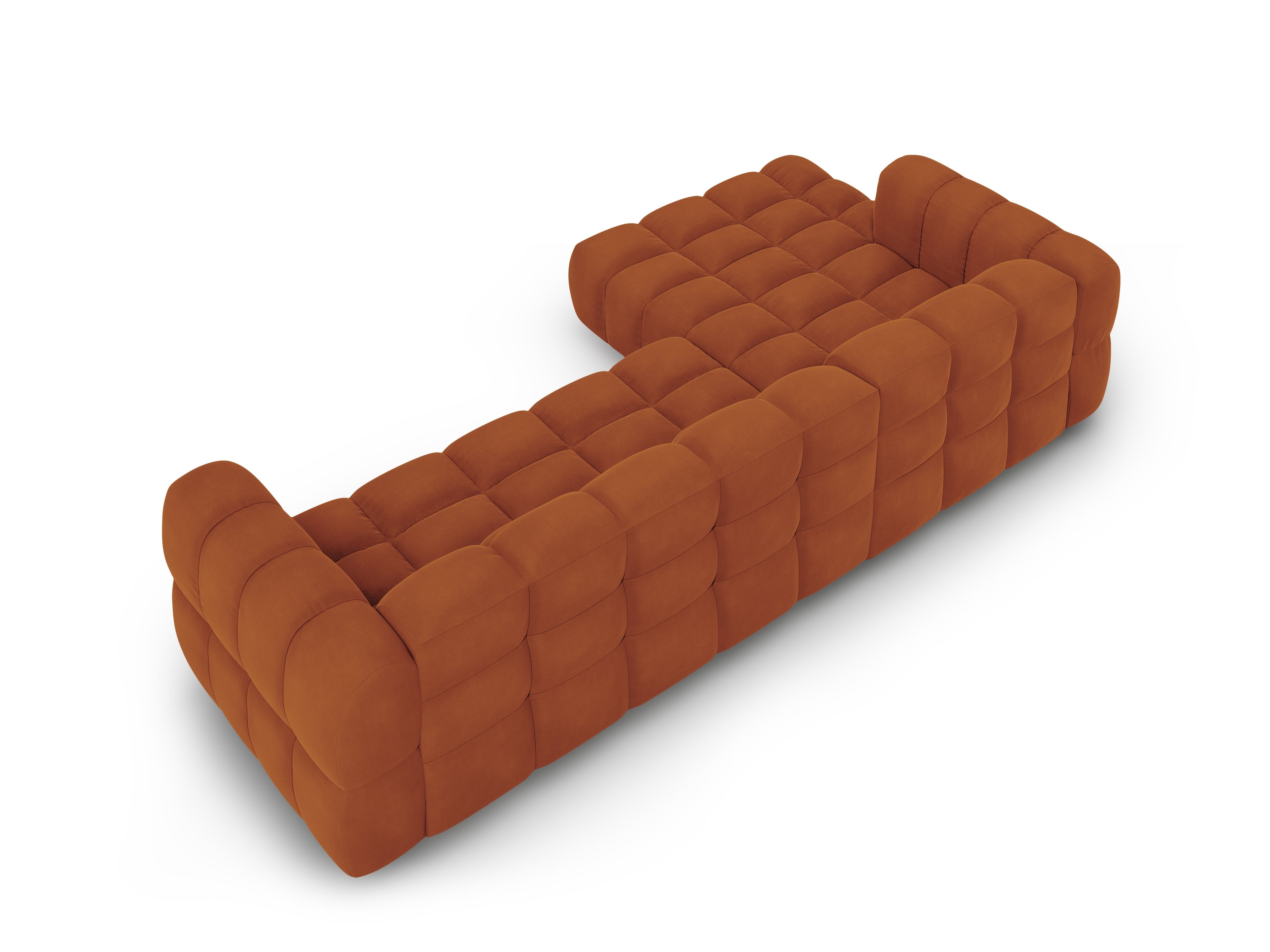 Narożnik aksamitny lewostronny 4-osobowy SKY terracotta Cosmopolitan Design Eye on Design