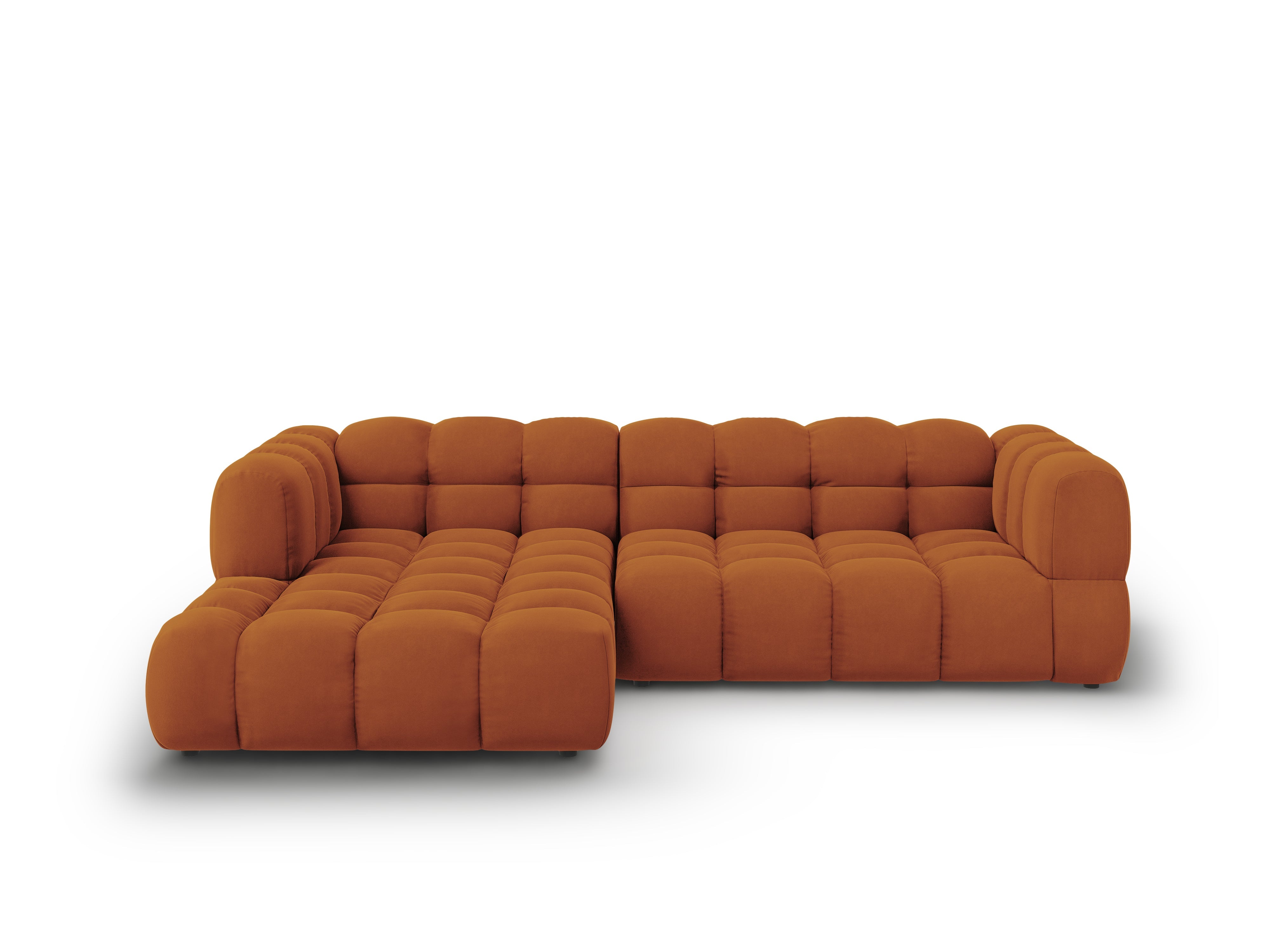 Narożnik aksamitny lewostronny 3,5-osobowy SKY terracotta Cosmopolitan Design Eye on Design