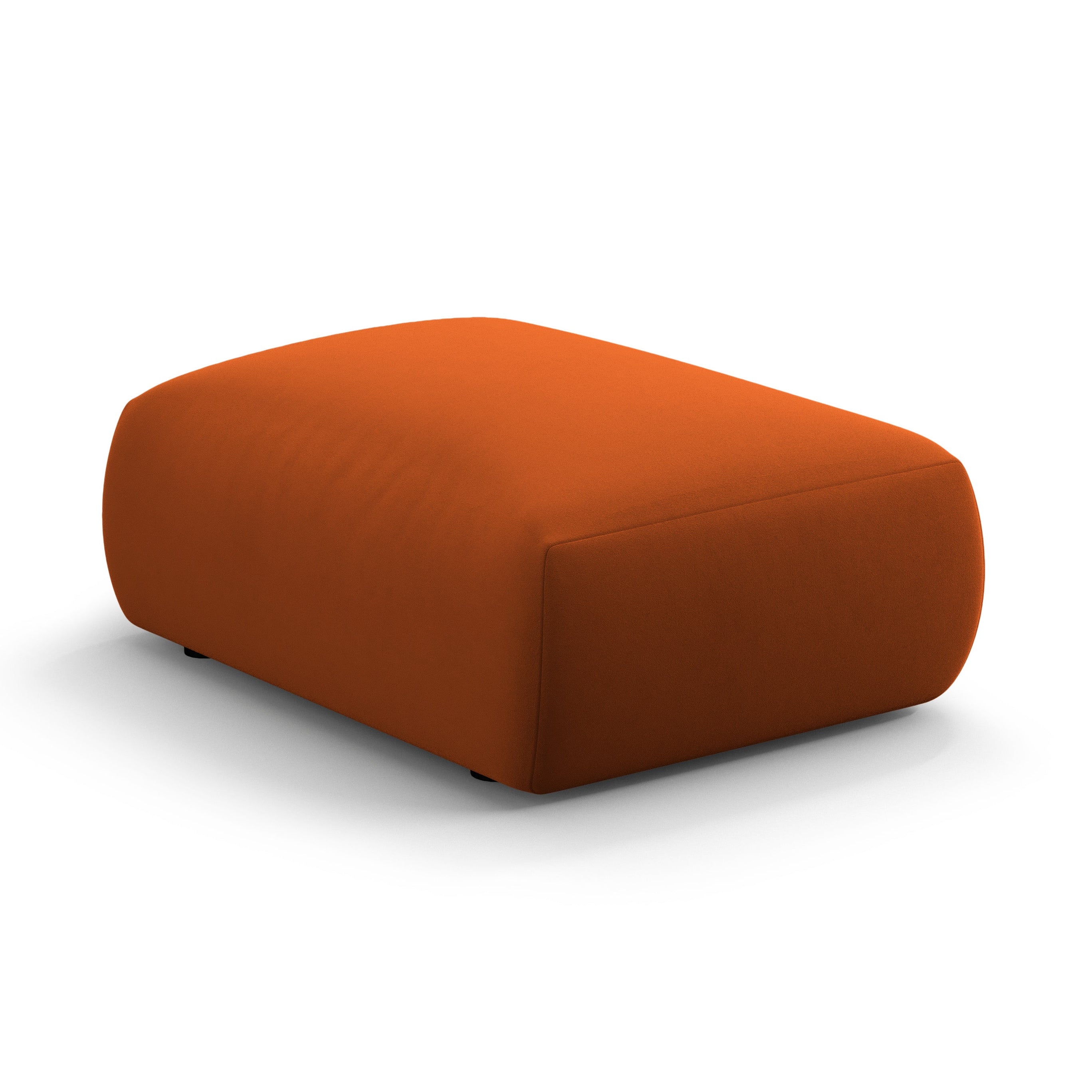 Velvet pouf MATERA brick