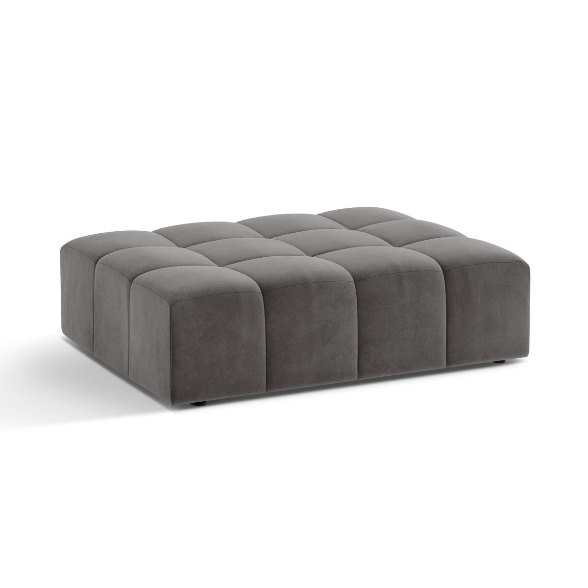 Pouf velvety chicago gray