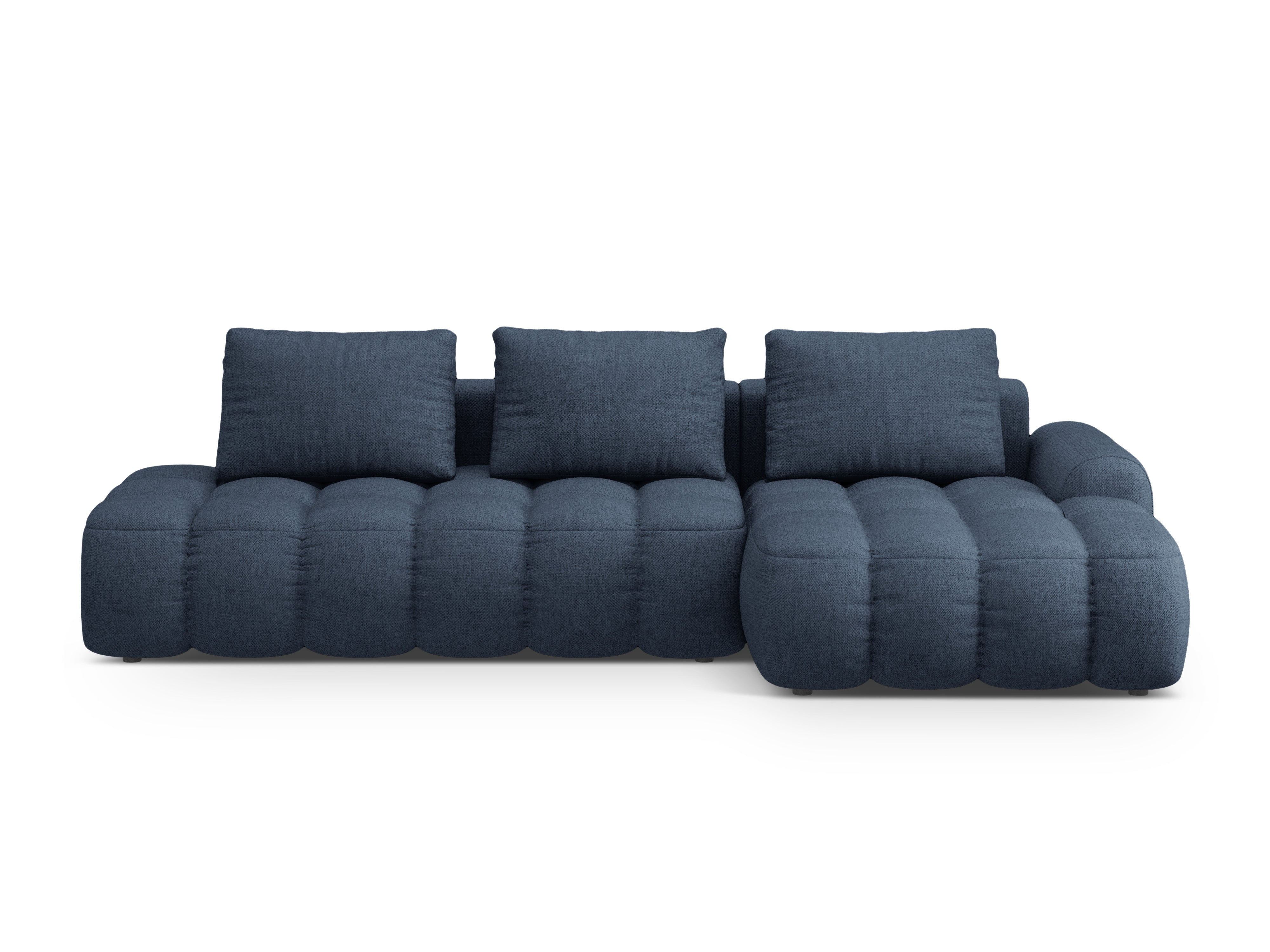 Rechtsseitige Schlafcouch 3-Sitzer LINZ blau
