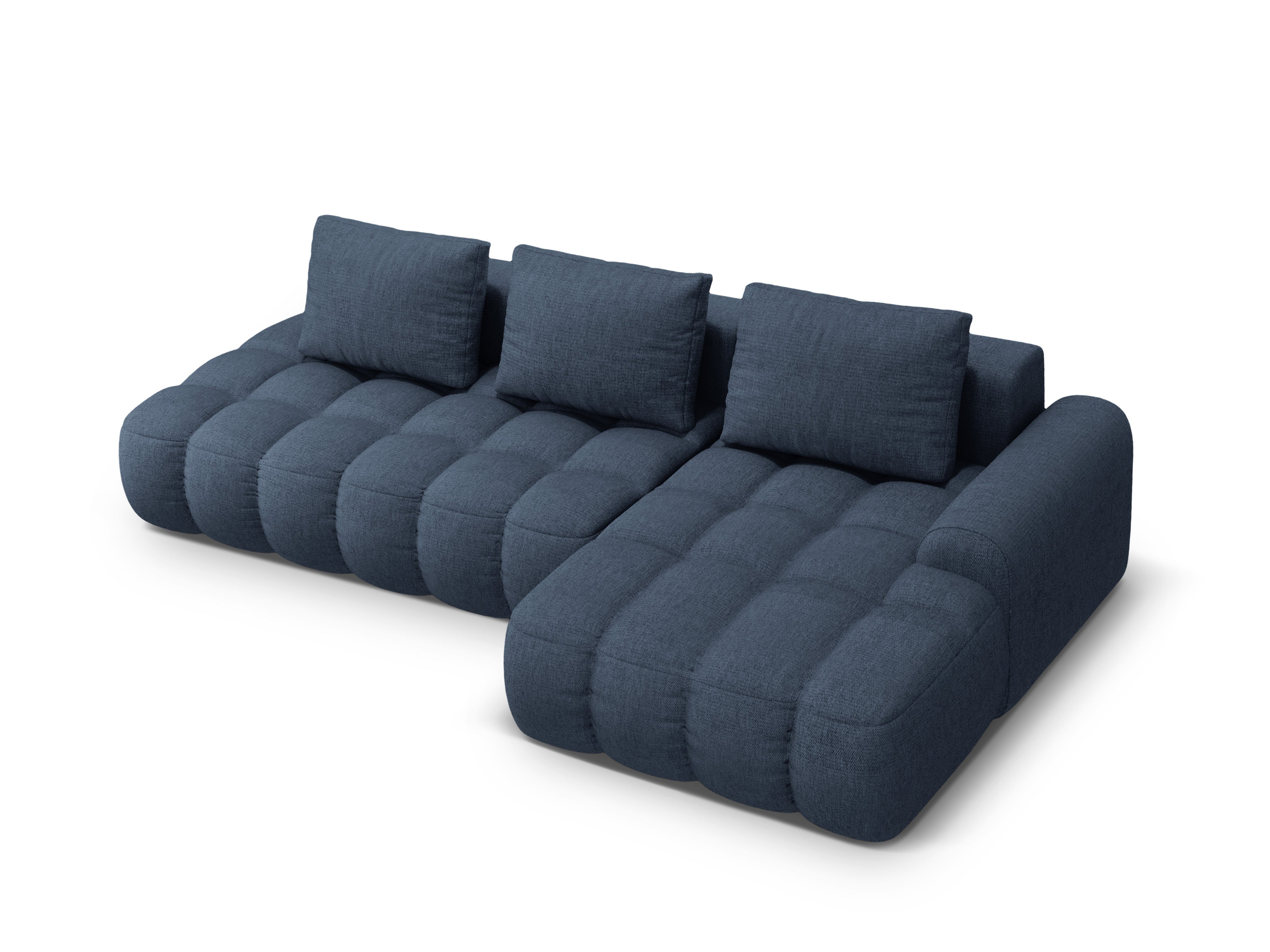 Rechtsseitige Schlafcouch 3-Sitzer LINZ blau