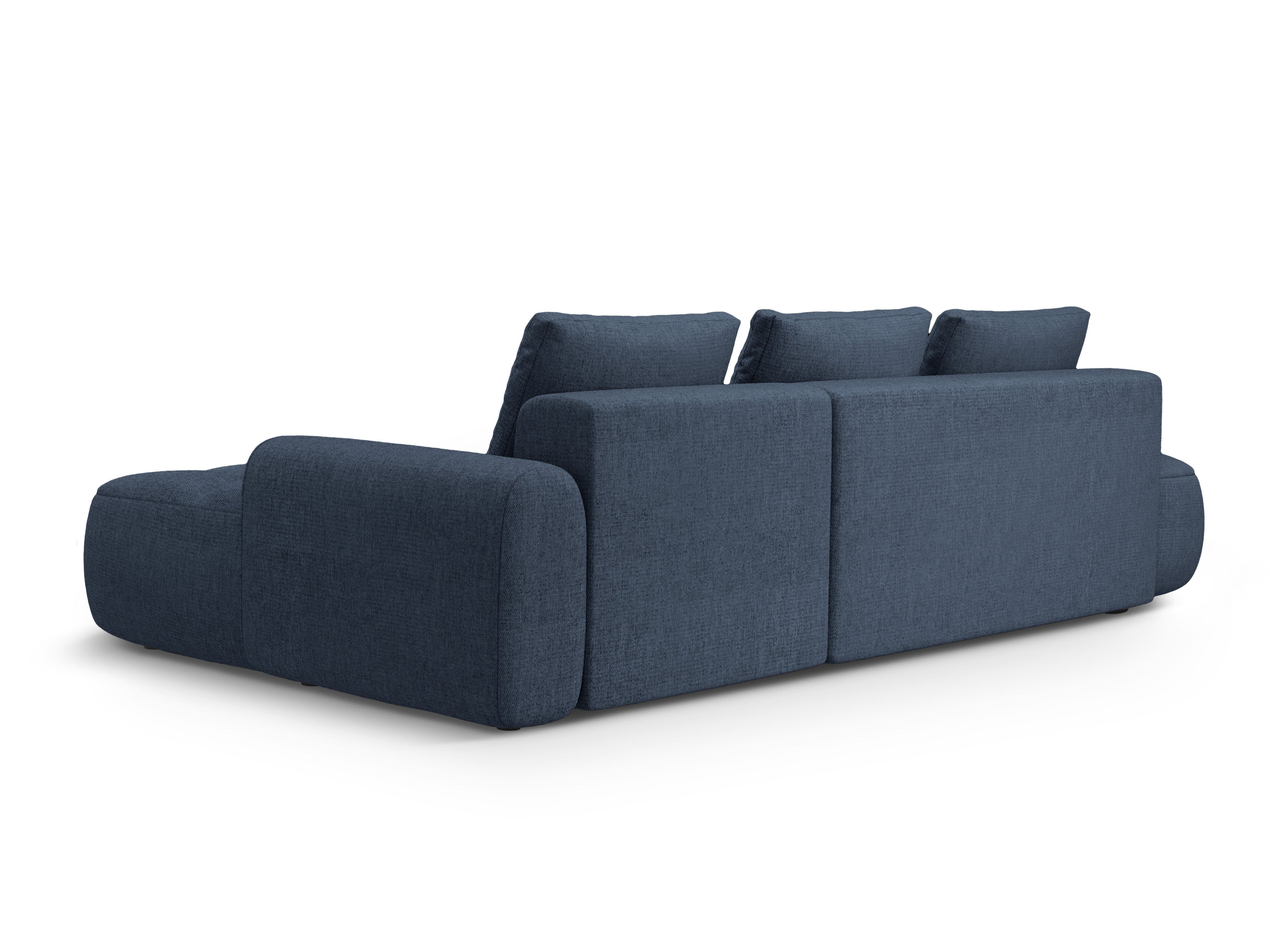 Rechtsseitige Schlafcouch 3-Sitzer LINZ blau