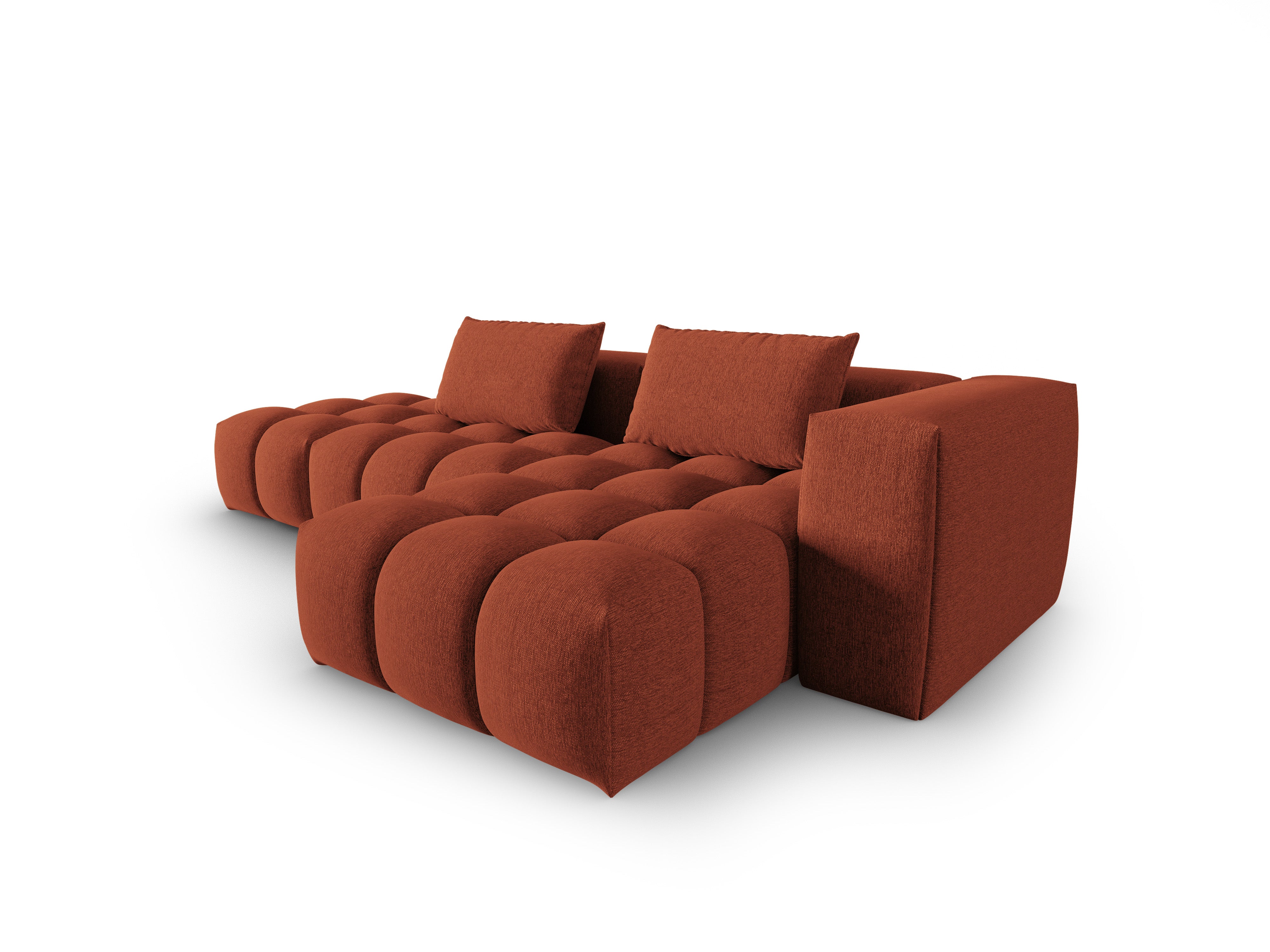 VERONA open right-facing 4-seater corner sofa coral