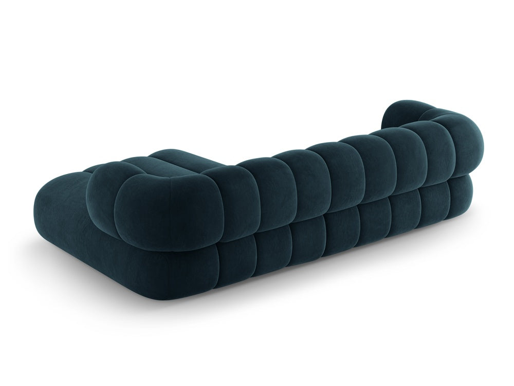 Velvet corner sofa for 5 people right-facing KOGE petrol