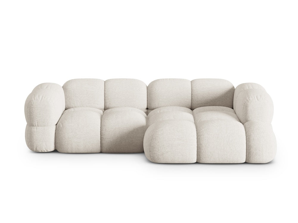 3-sitziger rechter Ecksofa LORETTO hellbeige