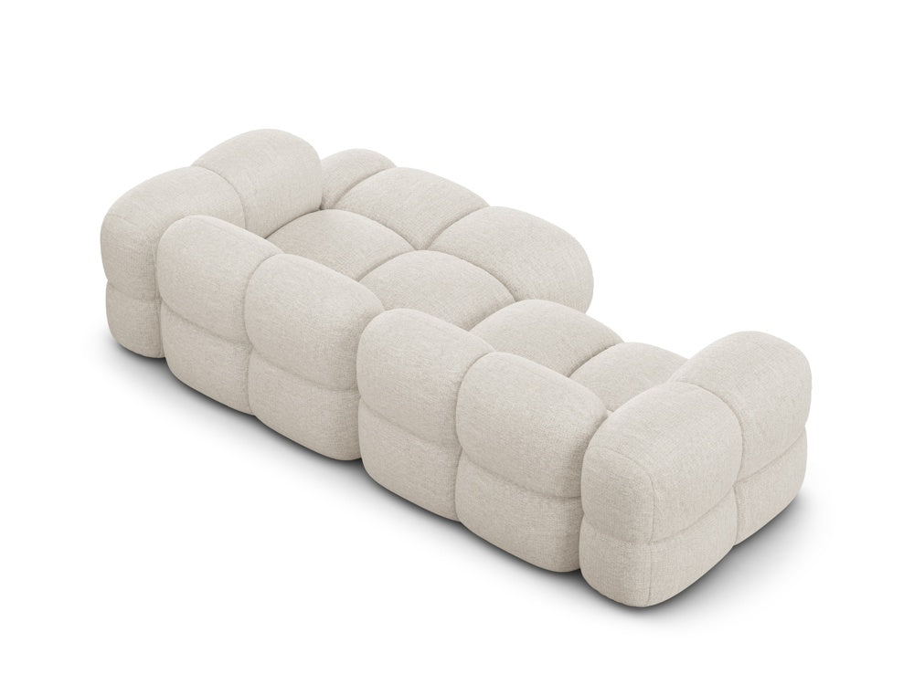 3-sitziger rechter Ecksofa LORETTO hellbeige