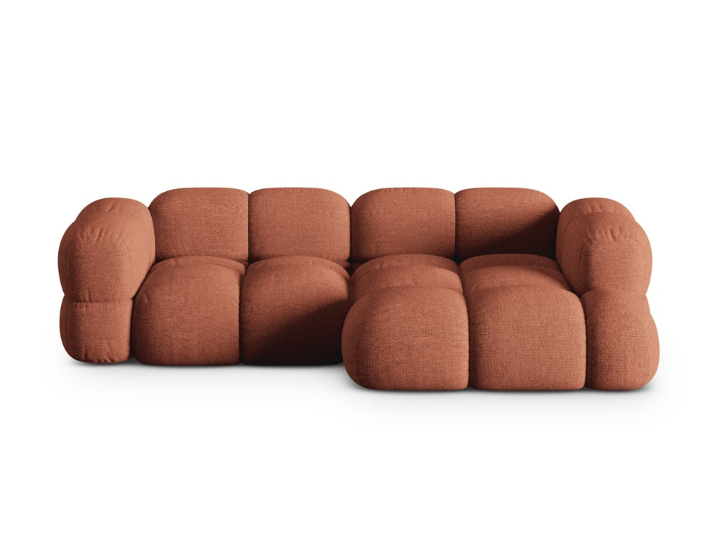 Right-facing 3-seater sofa LORETTO coral