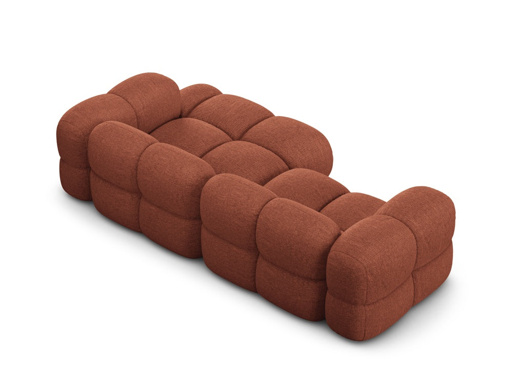 Right-facing 3-seater sofa LORETTO coral