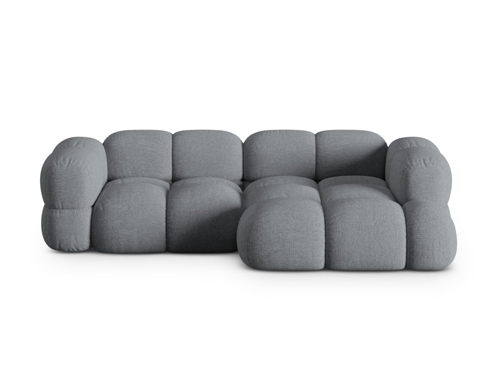Right-facing 3-seater corner sofa LORETTO gray-blue