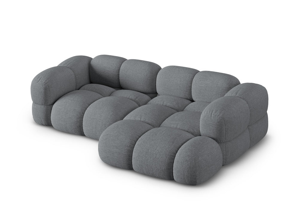 Right-facing 3-seater corner sofa LORETTO gray-blue