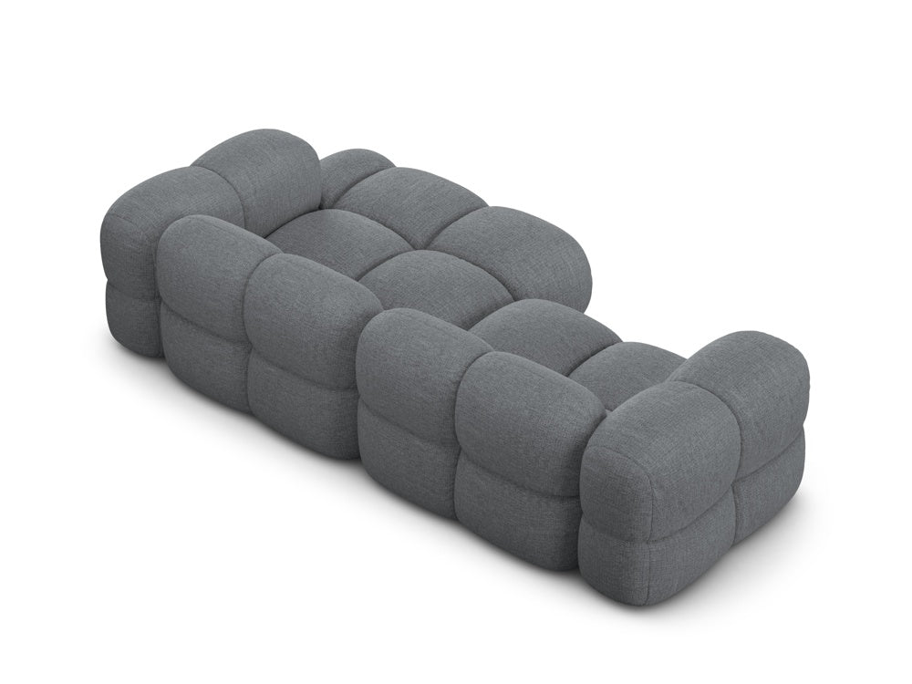 Right-facing 3-seater corner sofa LORETTO gray-blue
