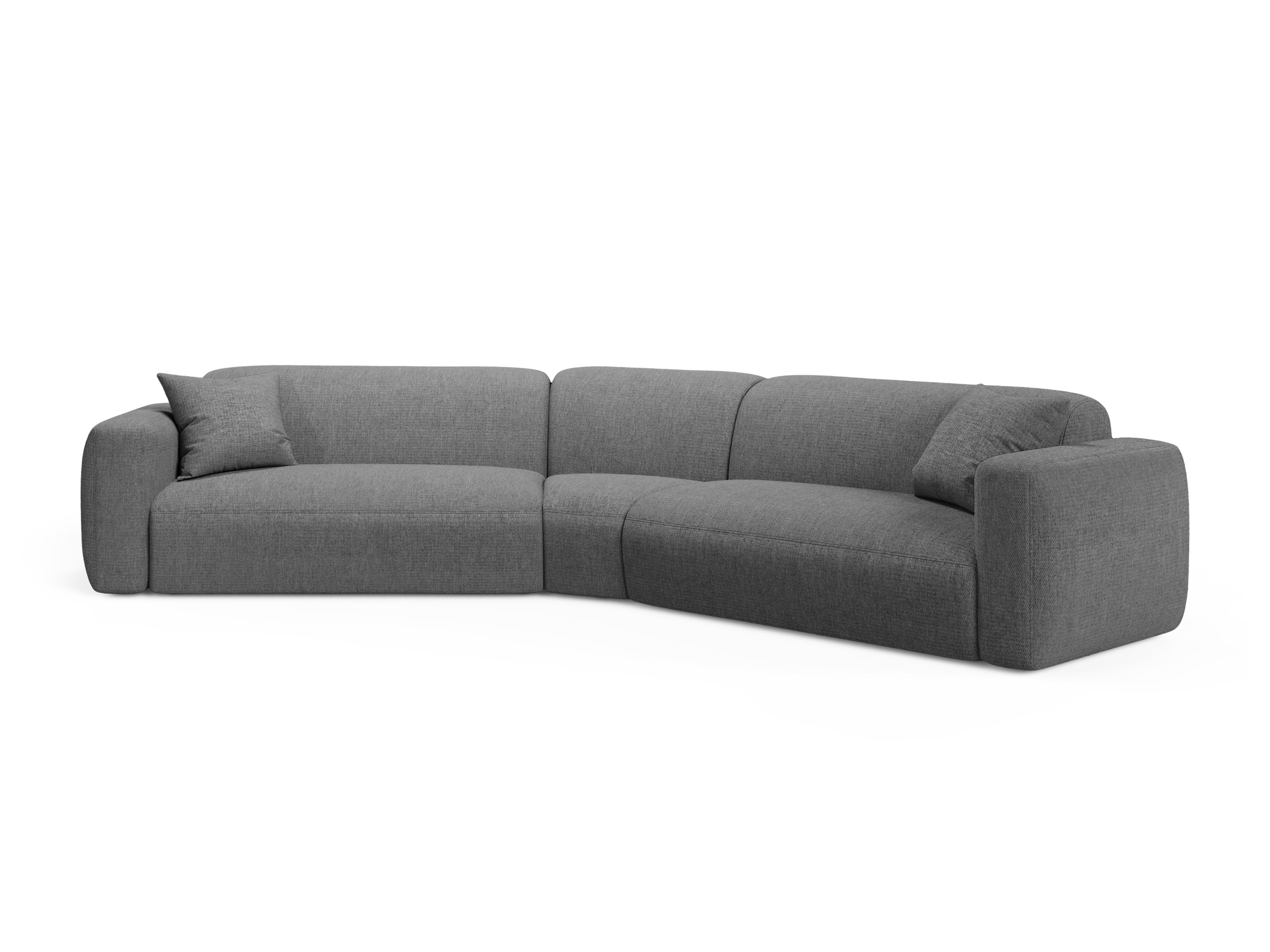 Symmetrical Corner Sofa STRINO Gray Chenille