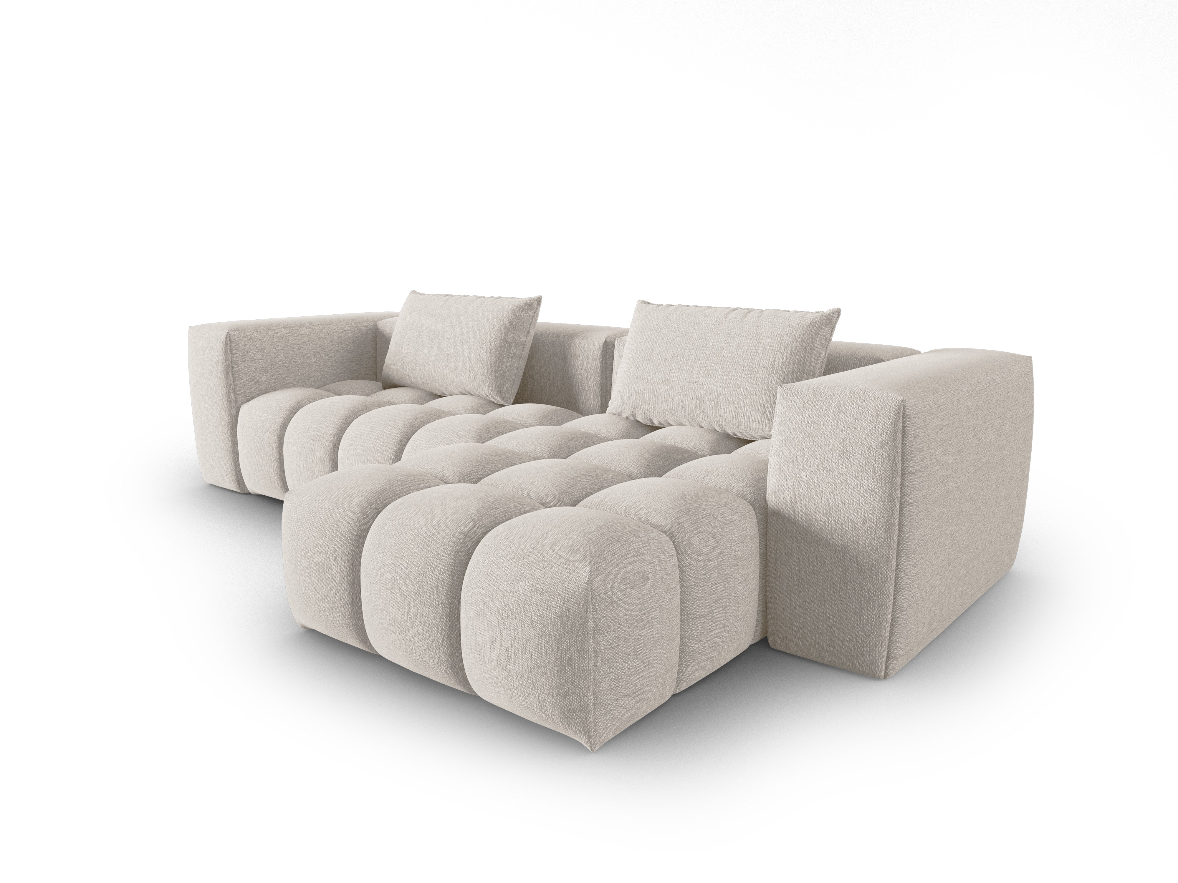 Right-facing 3-seater corner sofa VERONA beige