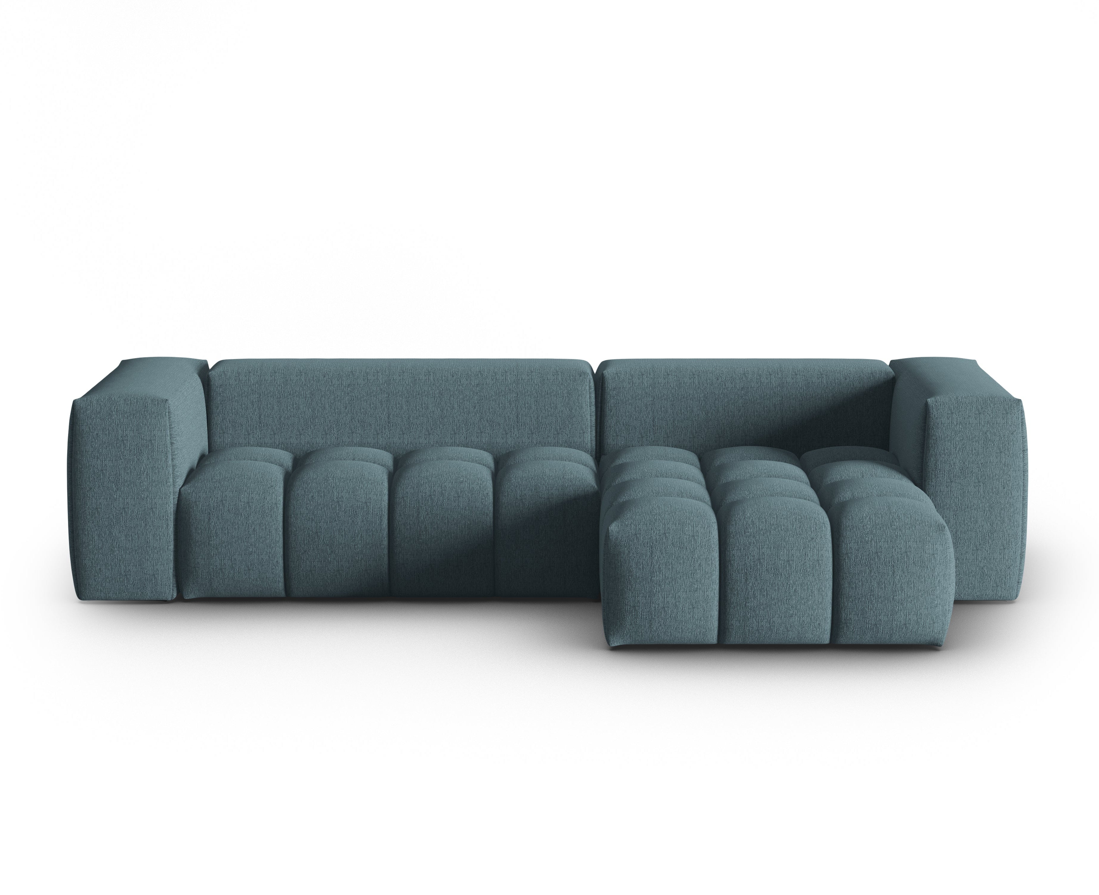 Right-facing 3-seater corner sofa VERONA light blue