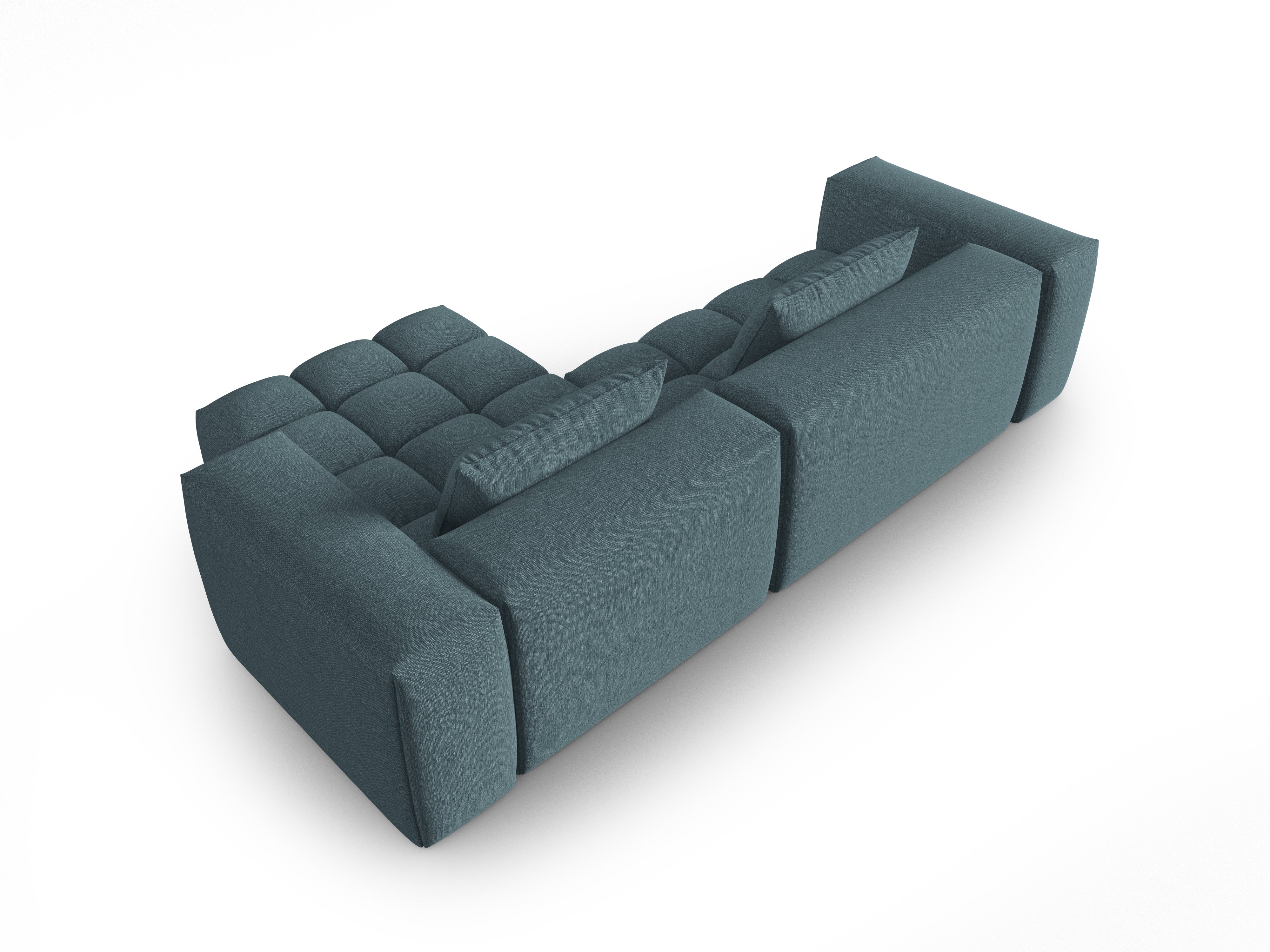 Right-facing 3-seater corner sofa VERONA light blue