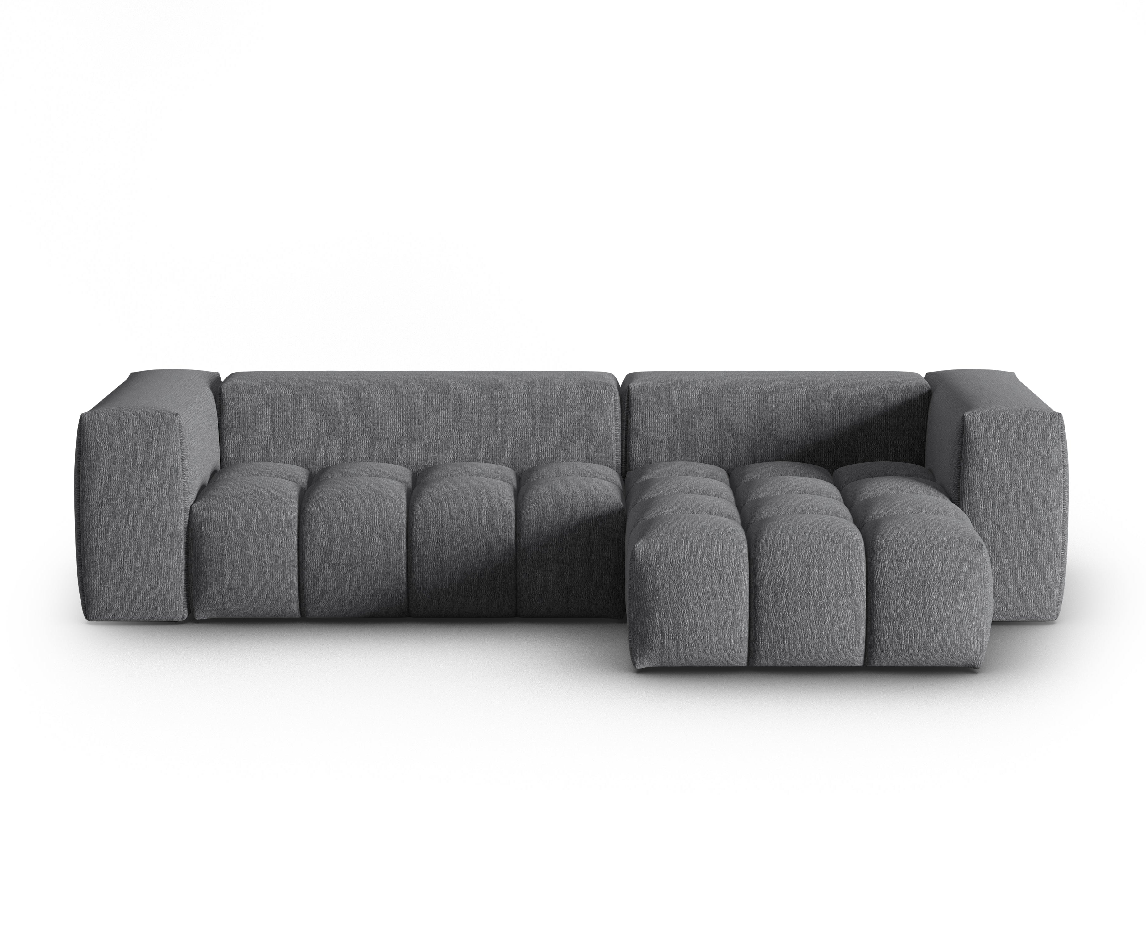 Right-facing 3-seater corner sofa VERONA gray