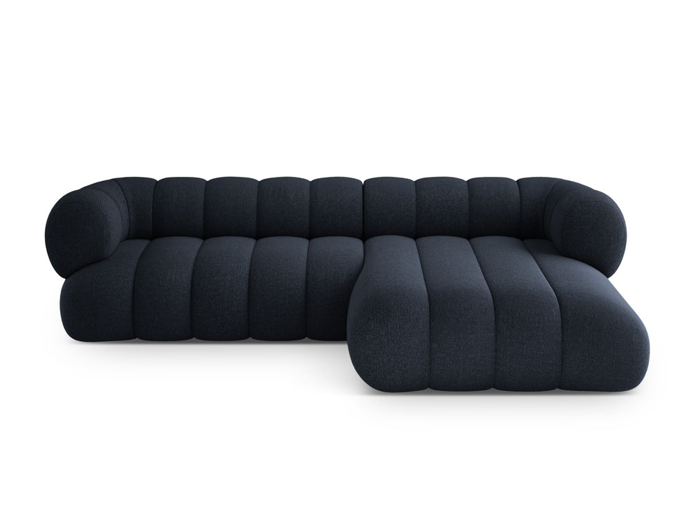 Right-facing 5-seater corner sofa KOGE navy blue