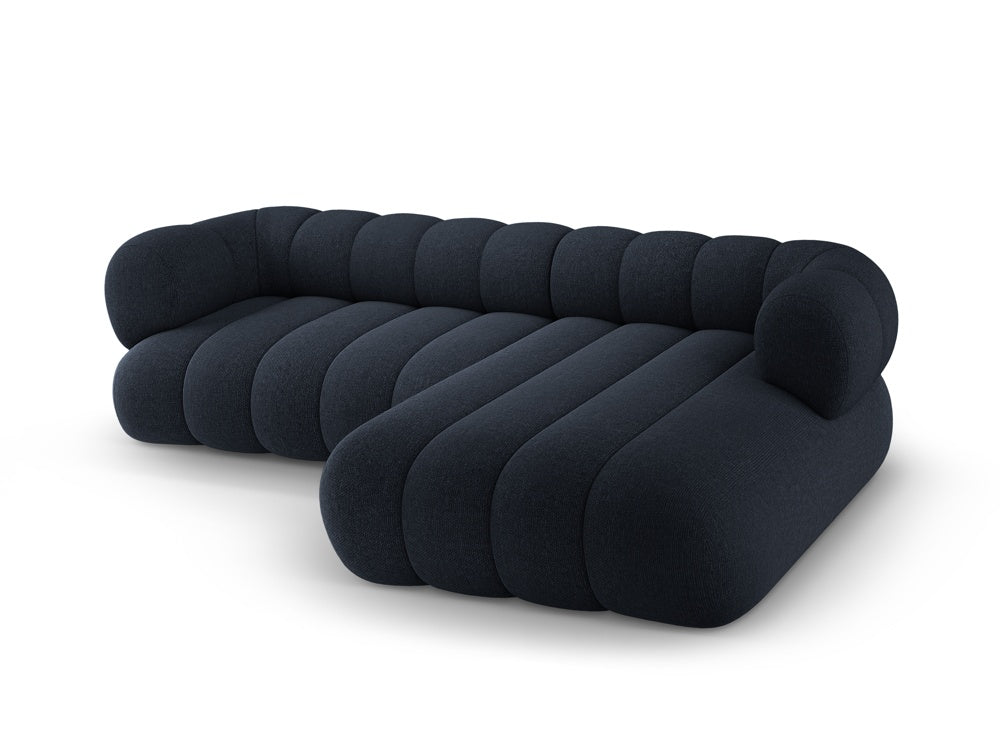 Right-facing 5-seater corner sofa KOGE navy blue