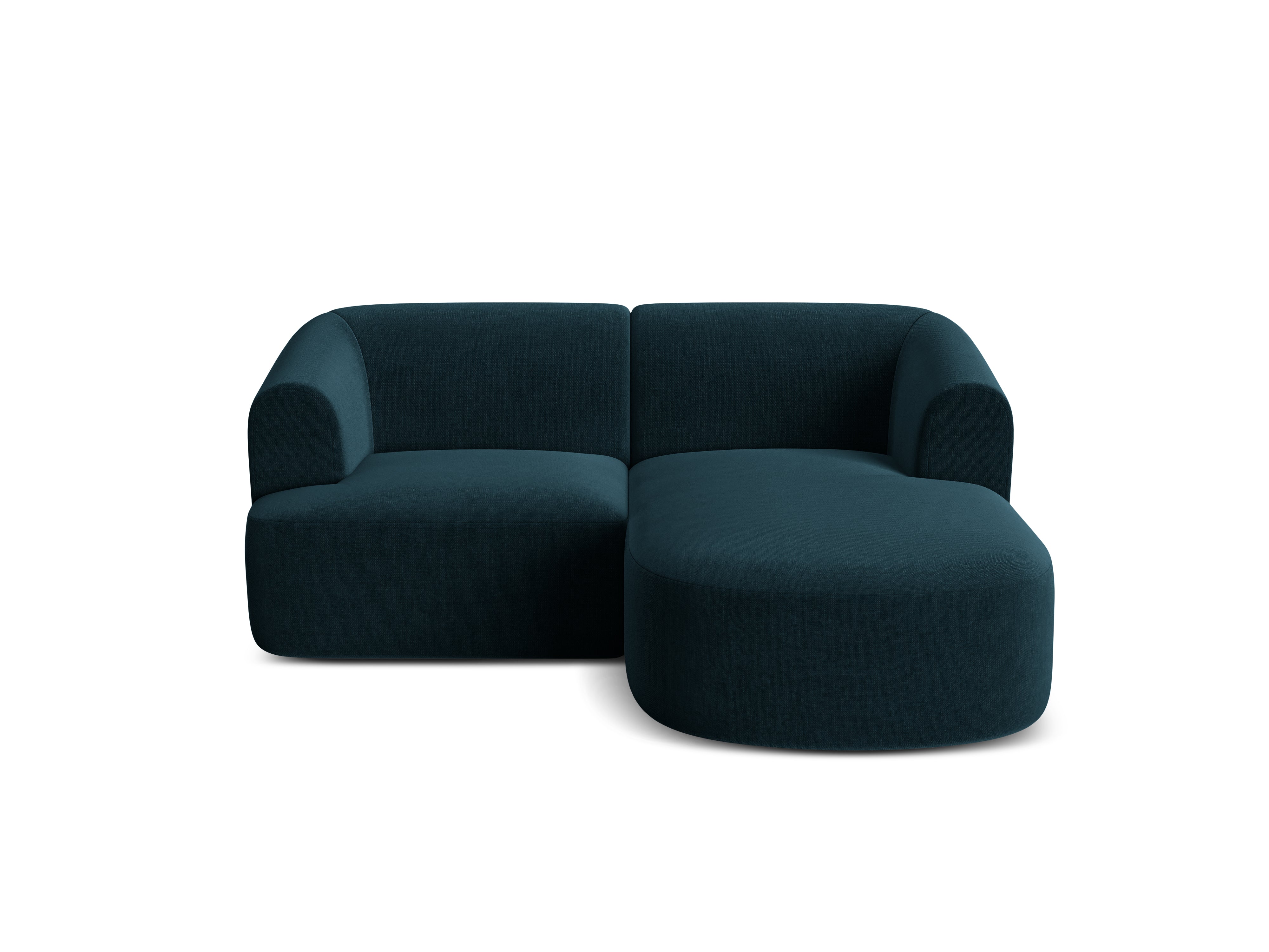 Right-facing velvet corner sofa for 3 people CAMPI petrol