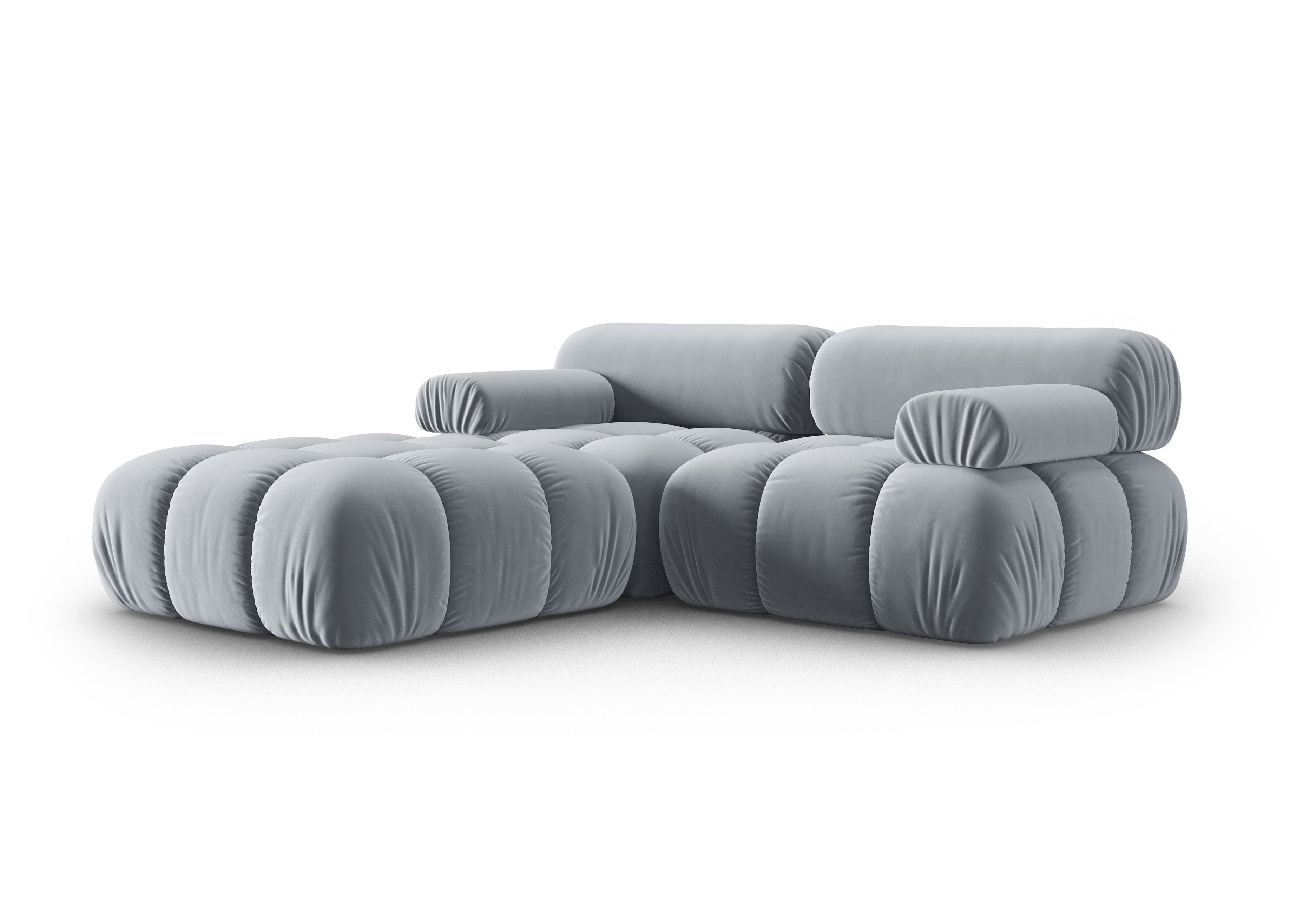 CORTINA Blue Velvet 3-Seater Sofa