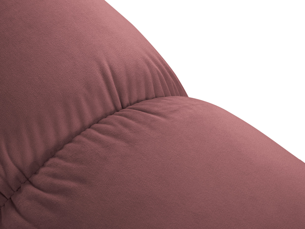 CORTINA Pink Velvet 3-Seater Open Left Sofa