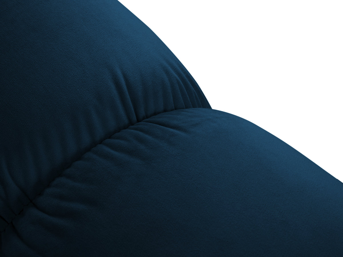 CORTINA Royal Blue Open-Left 3-Seater Velvet Sofa