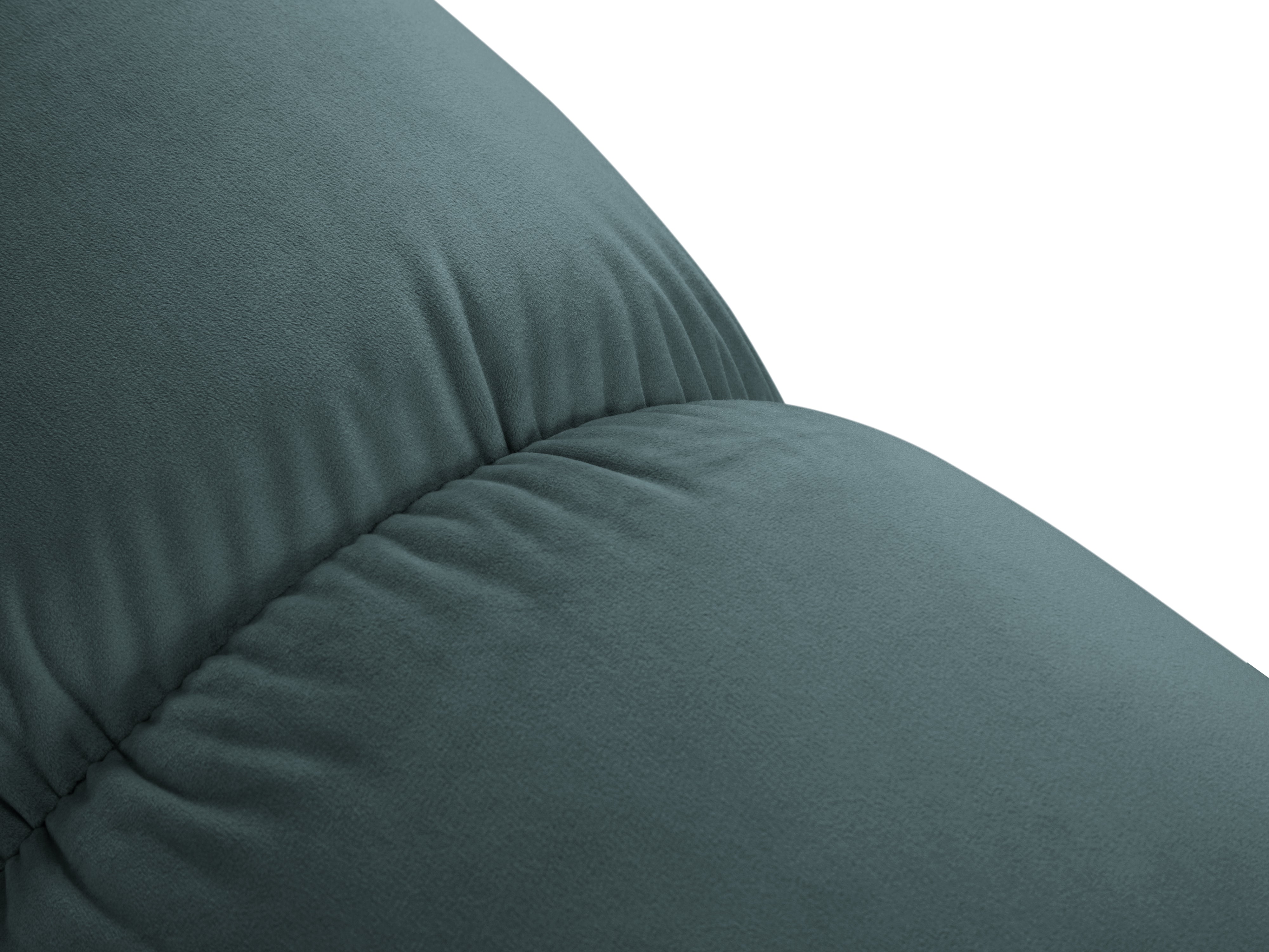 CORTINA turquoise velvet 3-seater open left sofa