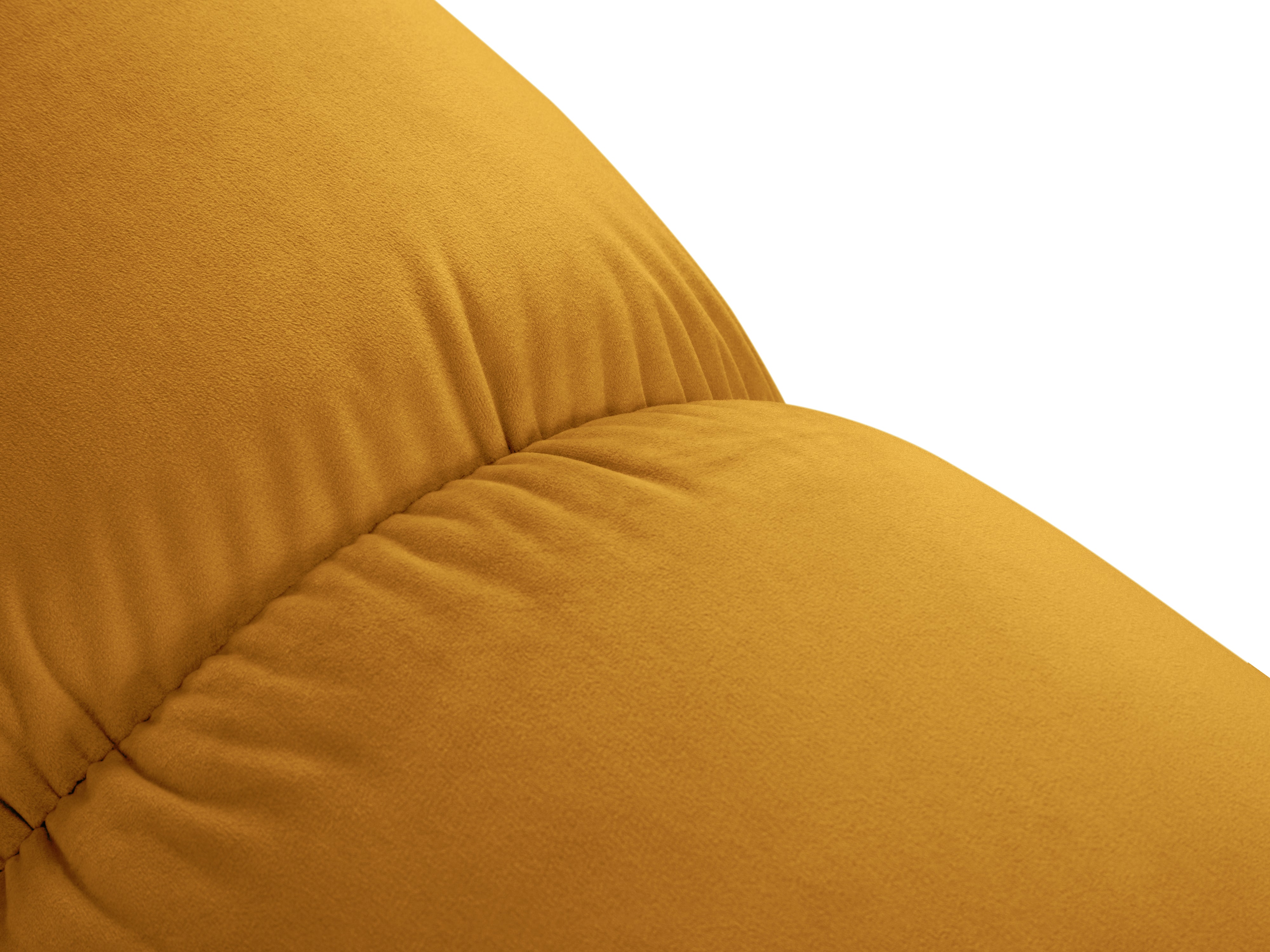 CORTINA Yellow Velvet 3-Seater Open Left Sofa