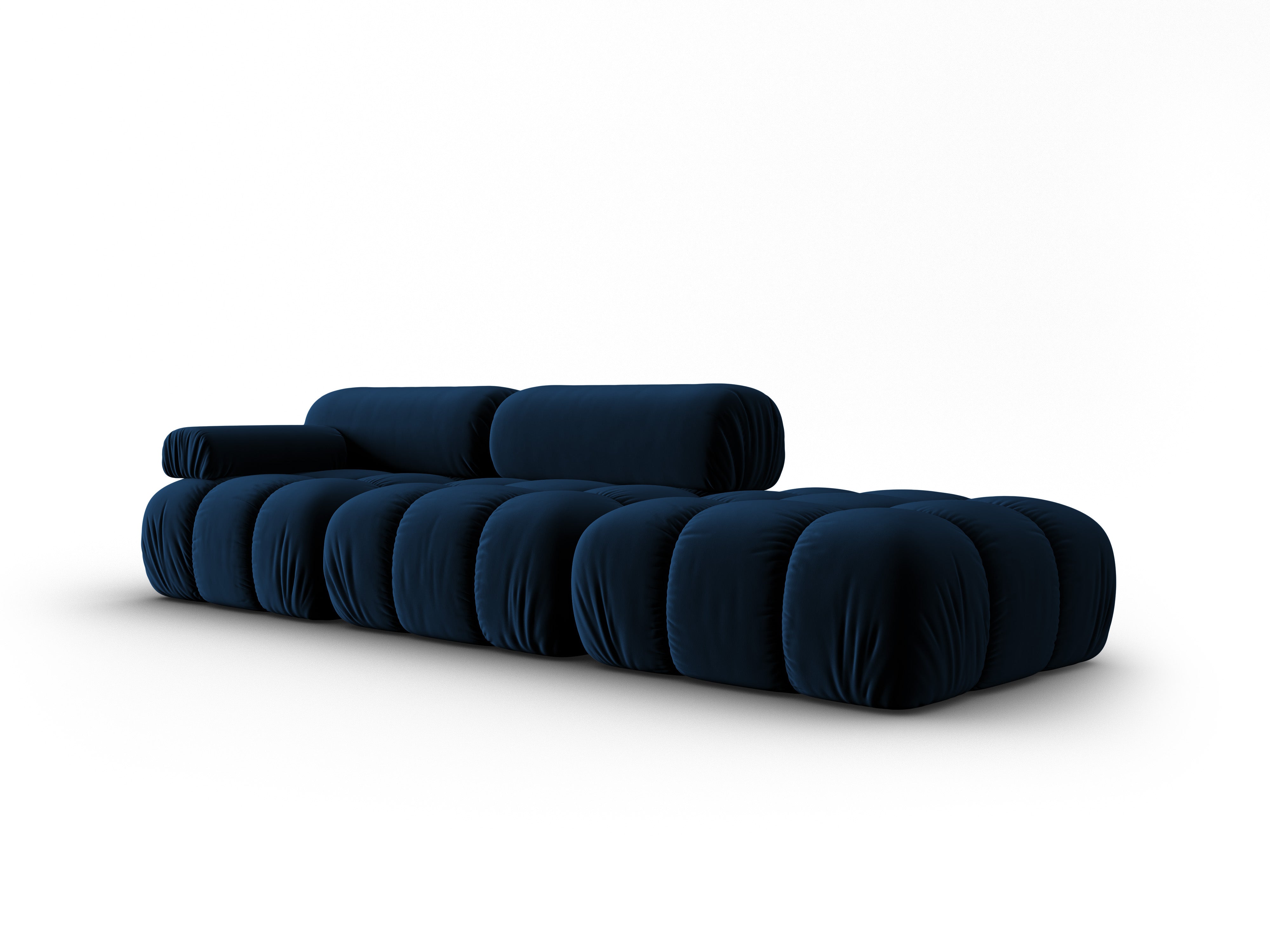 CORTINA Royal Blue Velvet 3-Seater Open Right Sofa