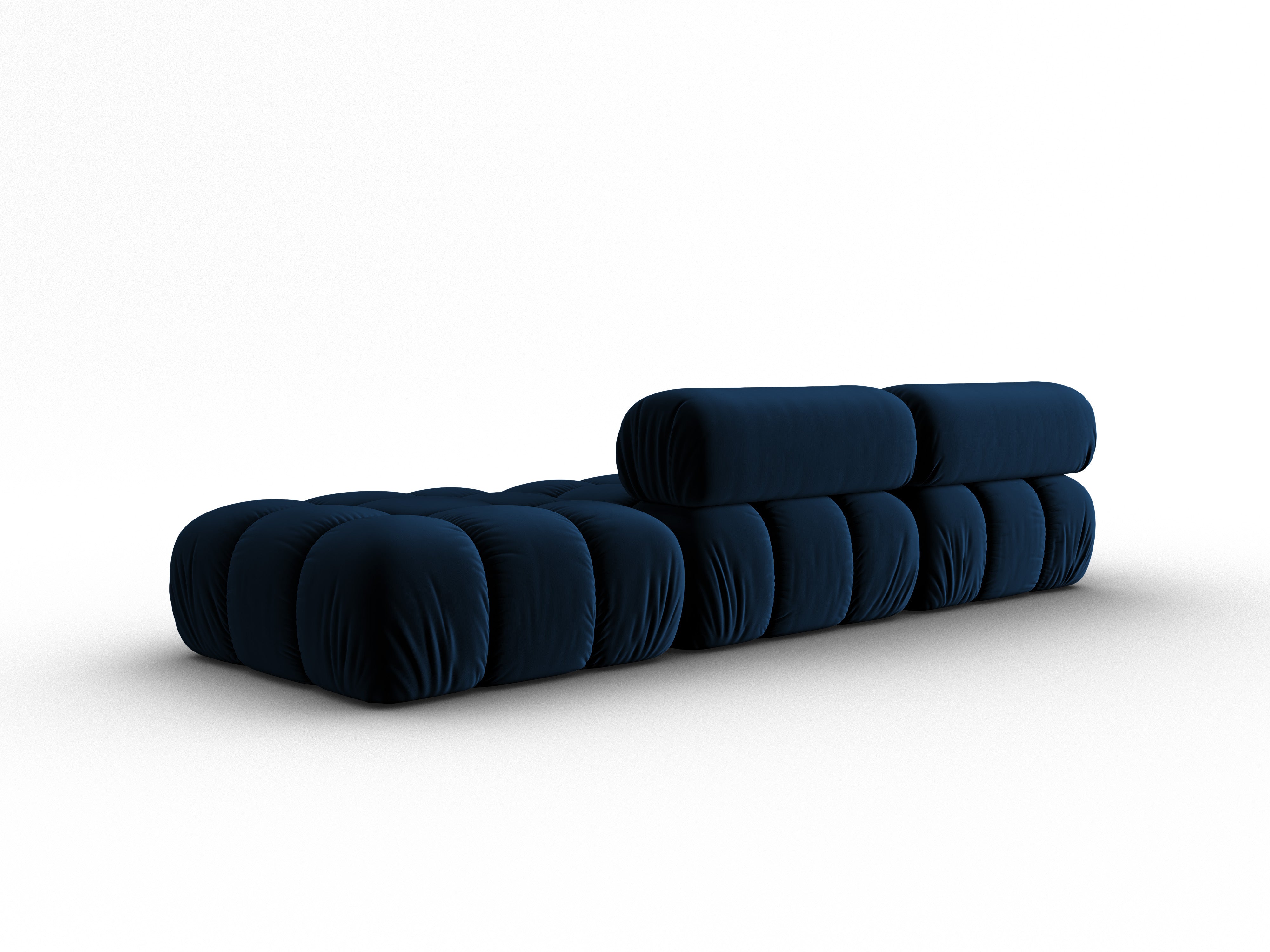 CORTINA Royal Blue Velvet 3-Seater Open Right Sofa