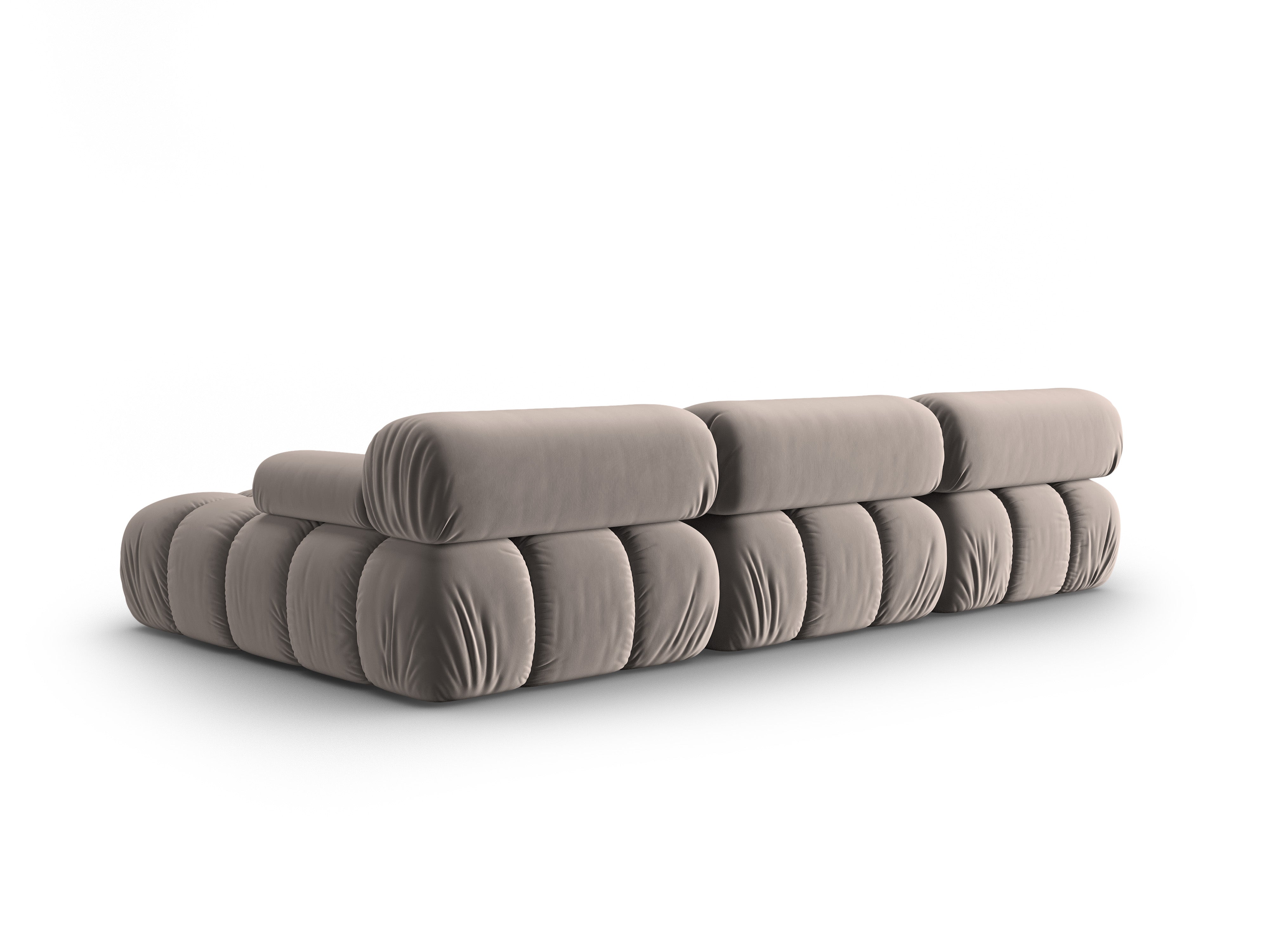 CORTINA cappuccino right-facing velvet corner sofa for 4 people