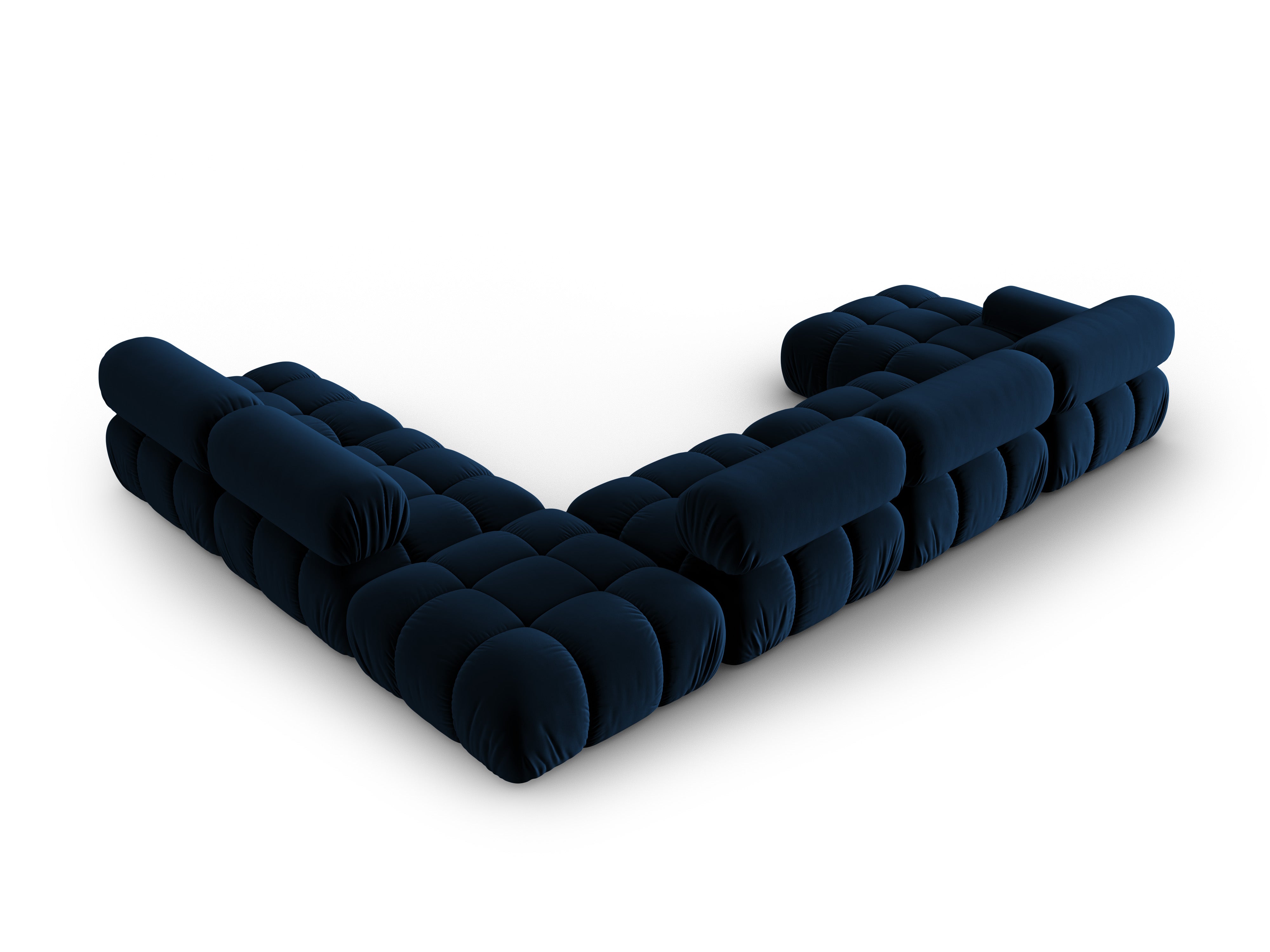 CORTINA Royal Blue Right-Hand Velvet Panoramic Corner Sofa