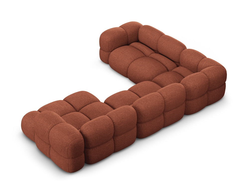 Left-facing U-shaped sofa LORETTO coral