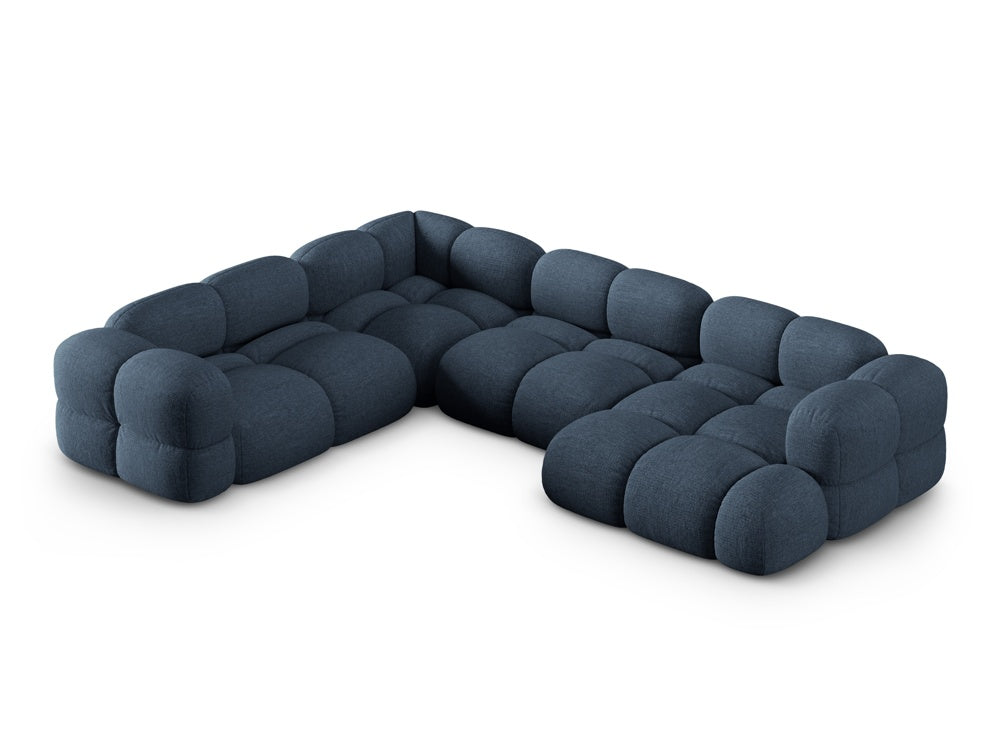 U-förmiger linker Ecksofa LORETTO blau