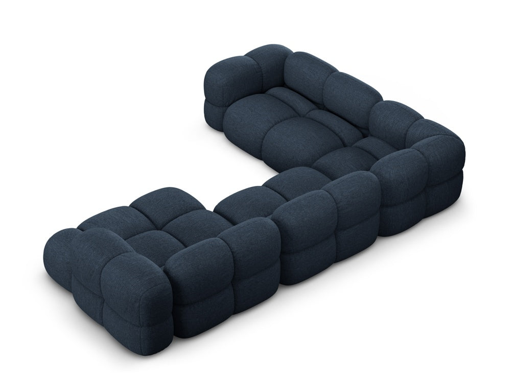 U-förmiger linker Ecksofa LORETTO blau