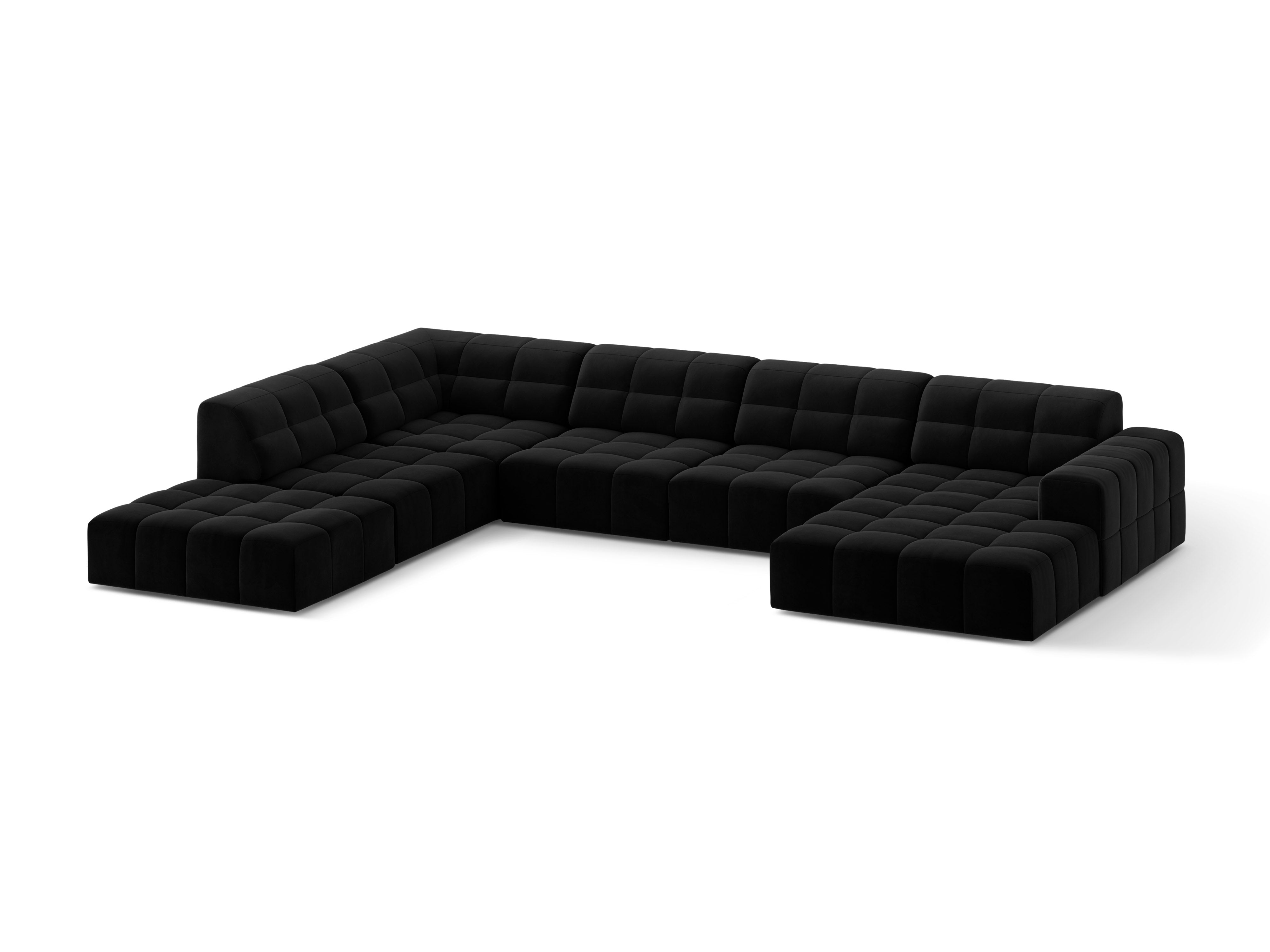 A corner in the shape of a velvety left -handed black chicago