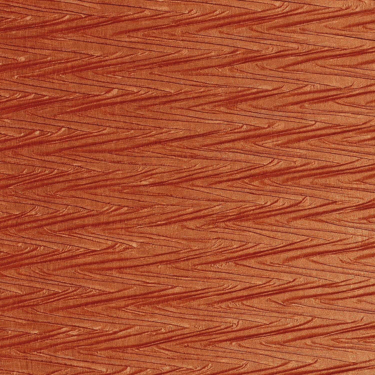Textured textile wallpaper with a metallic geometric pattern THÉIA in orange