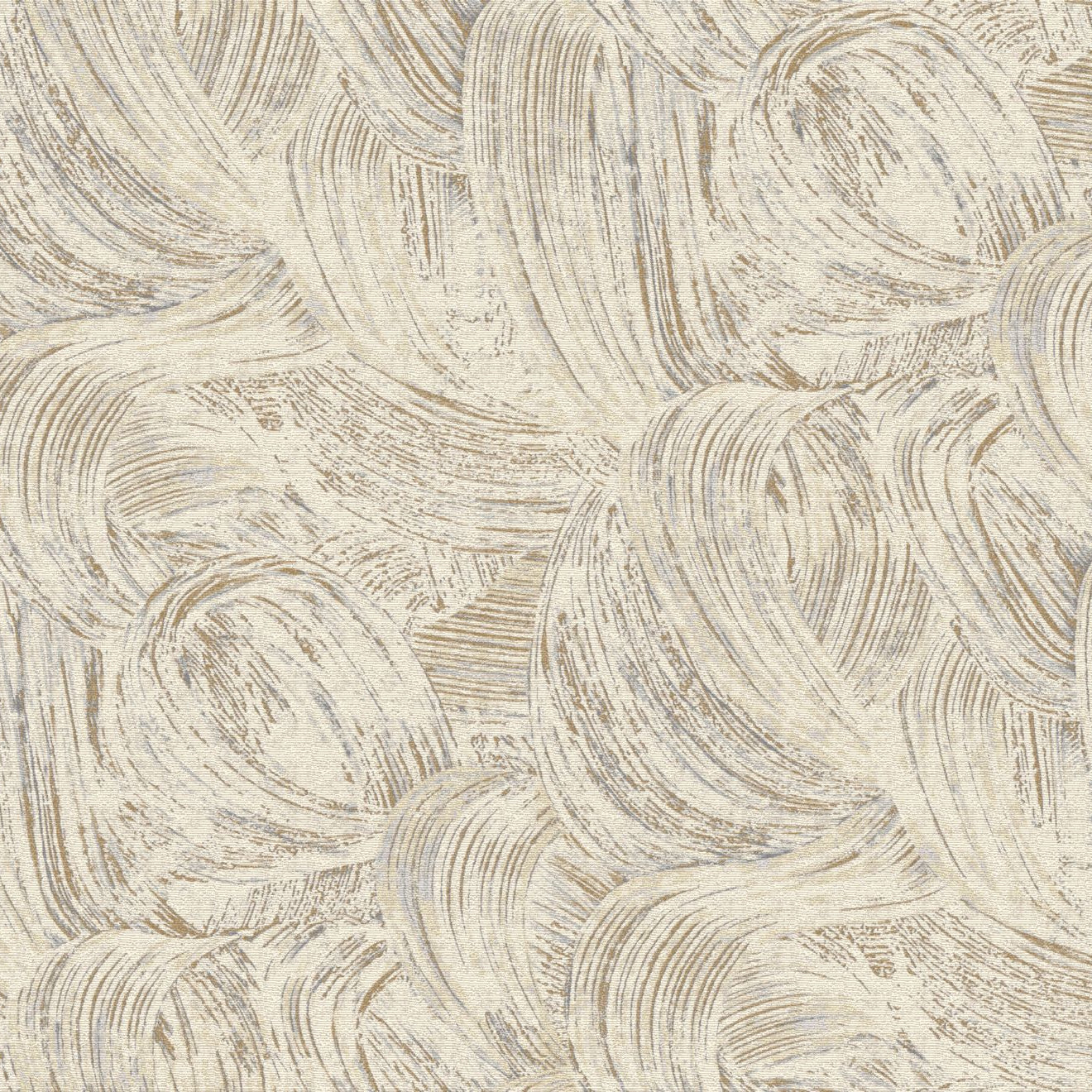 Structural wallpaper with abstract pattern NASTRO - GRÉGE OCRE light brown