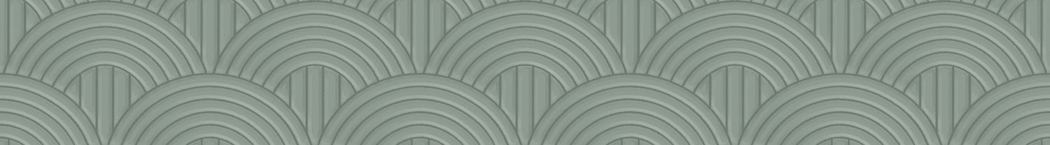 Textile wallpaper with geometric pattern VOLUTIS - CÉLADON mint green