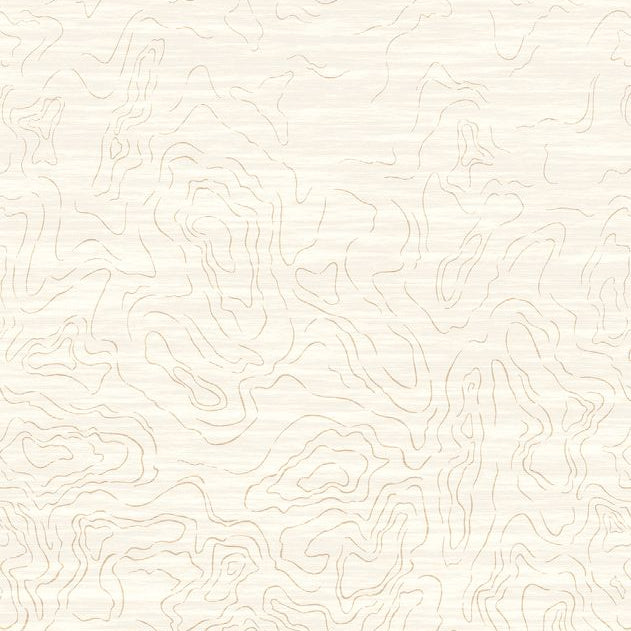 Structural textile mural ONDES PRÉCIEUSES - IVORY GOLD ivory with gold