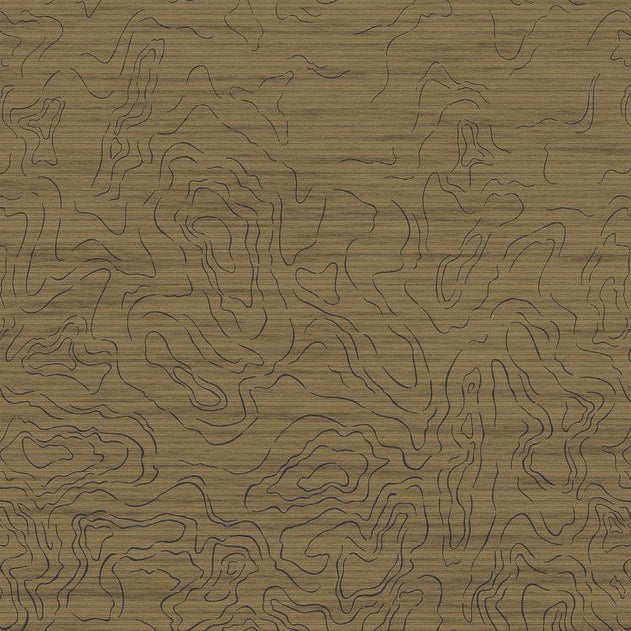 Structural textile mural ONDES PRÉCIEUSES - CAMEL brown