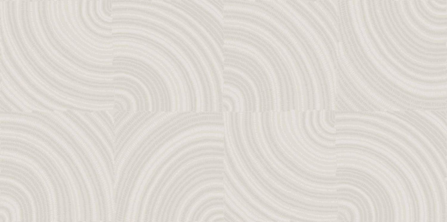 Textiltapete mit geometrischem Muster ALENTOURS - IVOIRE ORANGE Elfenbein