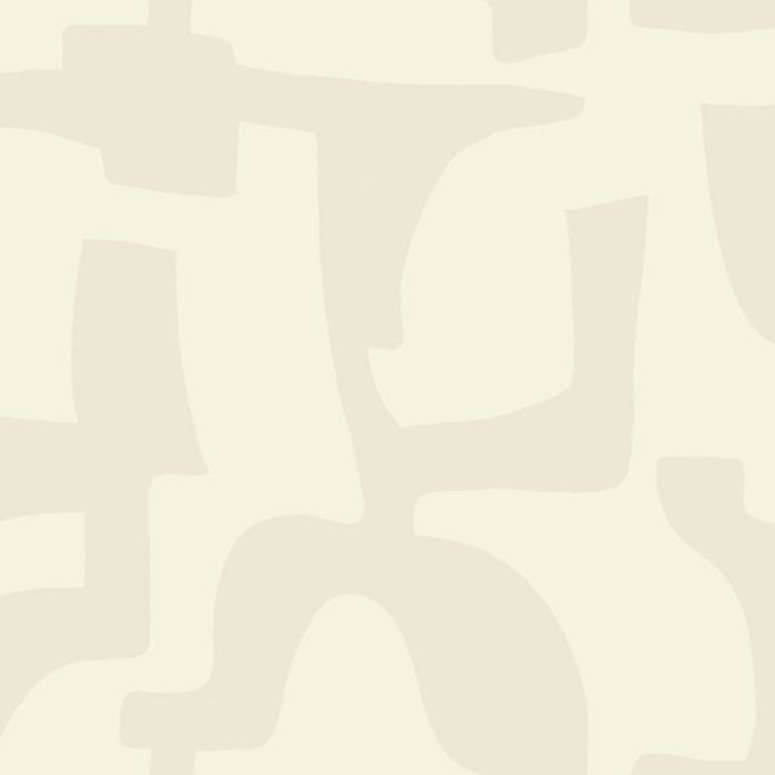 Geometric Pattern Embroidered Wallpaper SONATE - IVORY GREY with Beige