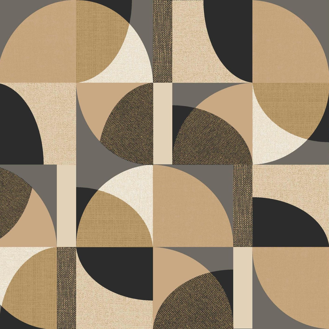 Tapete mit geometrischem Muster BARILLET - ANTHRAZIT/BEIGE antrazitfarben mit beige
