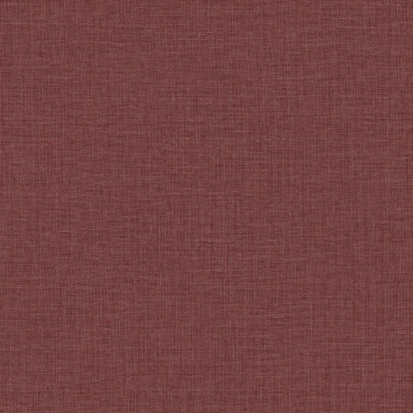 Structural vinyl wallpaper imitating jute LIENZO - BOIS DE ROSE burgundy