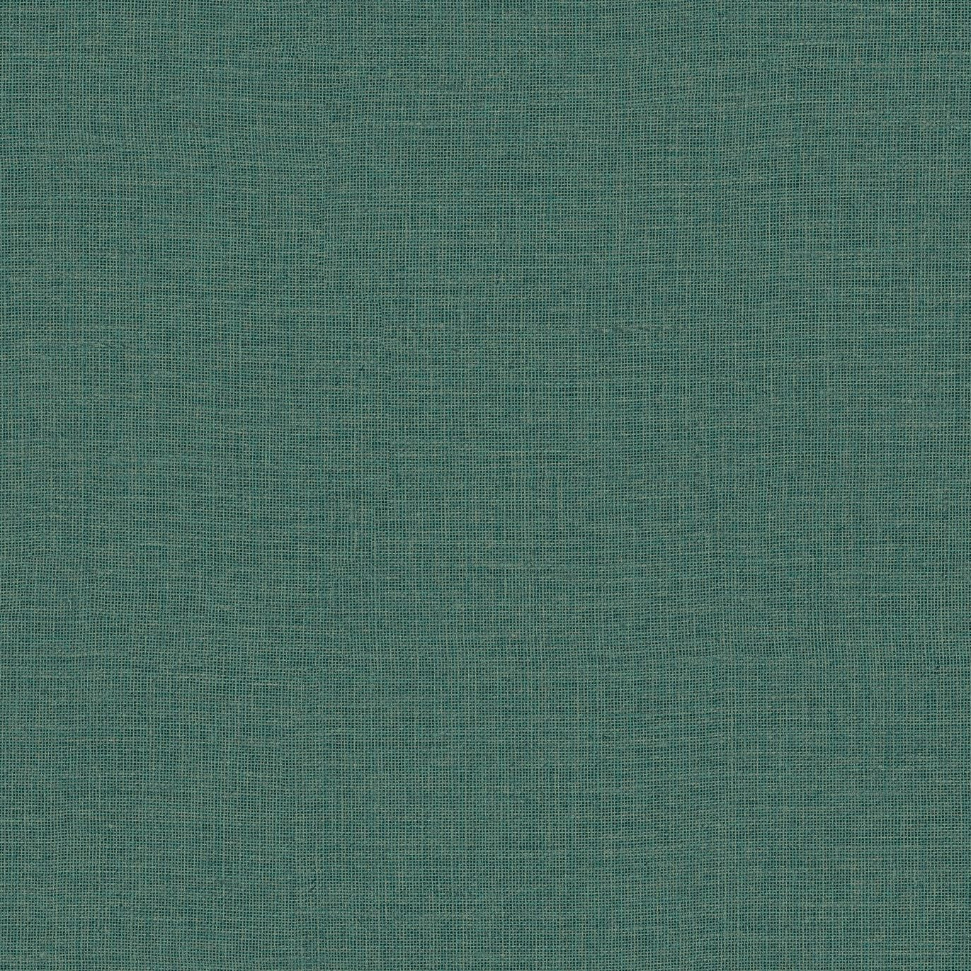 Structural vinyl wallpaper imitating jute LIENZO - ÉMERAUDE emerald