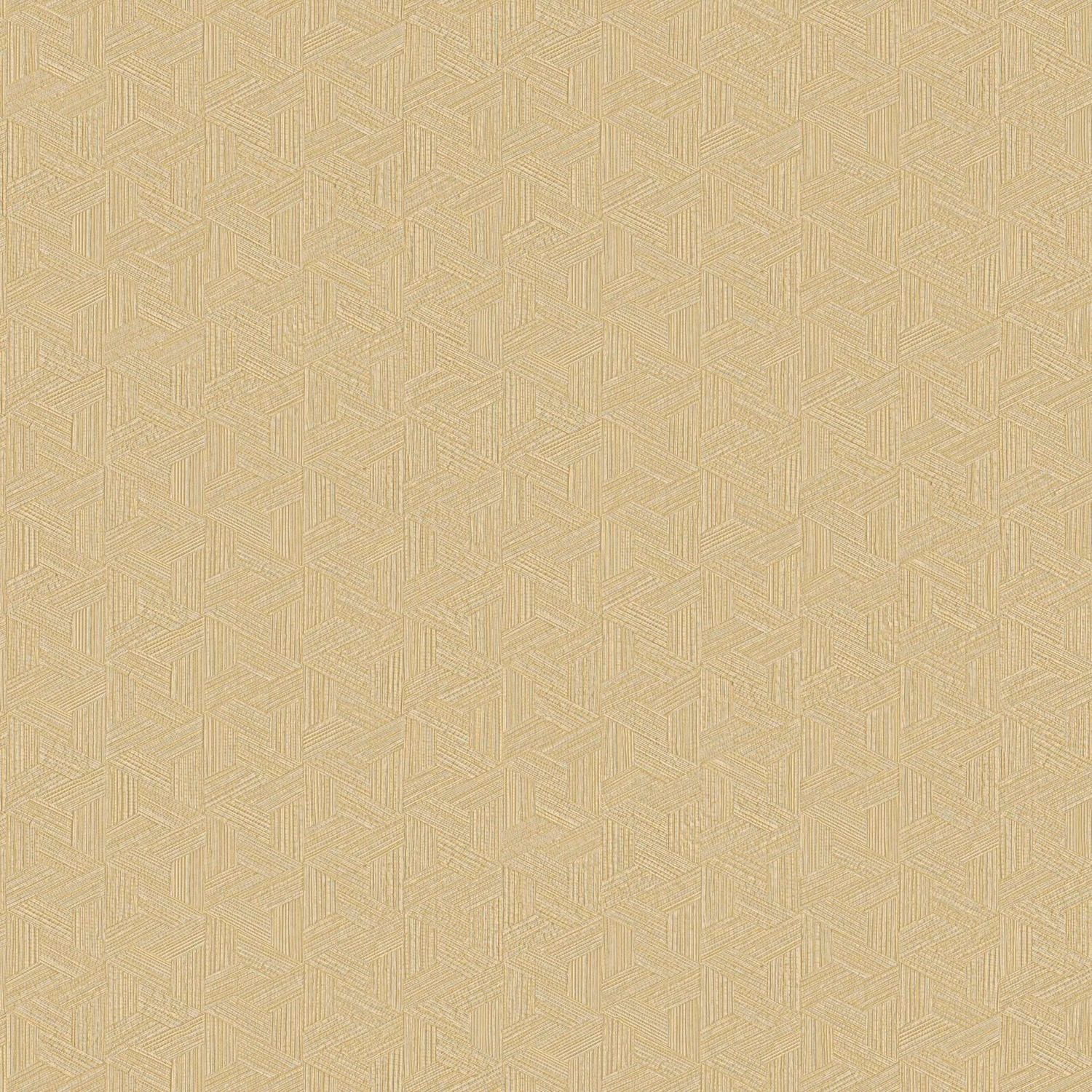 Geometric Structural Wallpaper Inspired by Banana Leaves LINDU - PAILLE Straw Beige